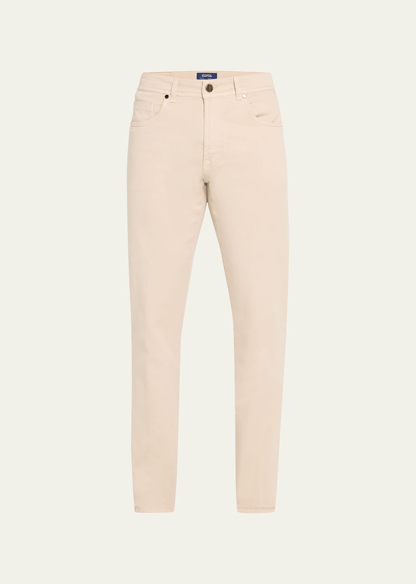 Cesare Attolini Men's Cotton-stretch Slim 5-pocket Pants In G11-grey
