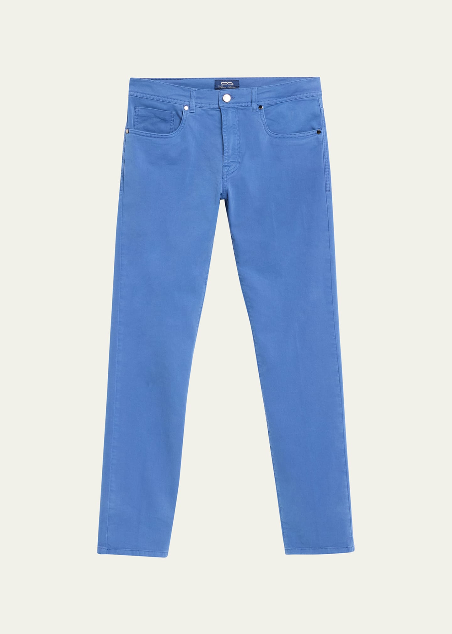 Cesare Attolini Men's Cotton-stretch Slim 5-pocket Pants In B21-blue