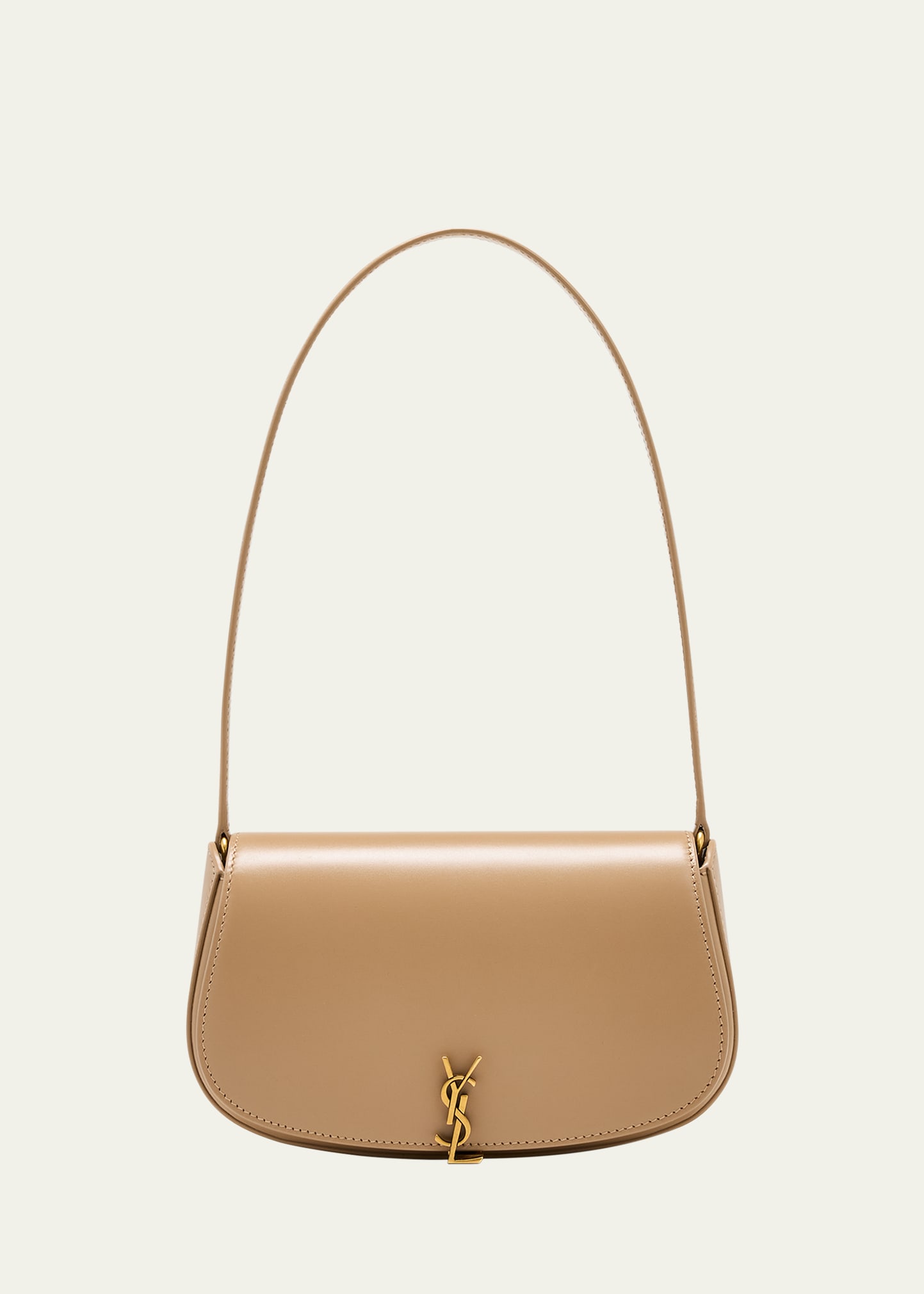 Saint Laurent Demi Lune Hobo Bag In Dark Toffee