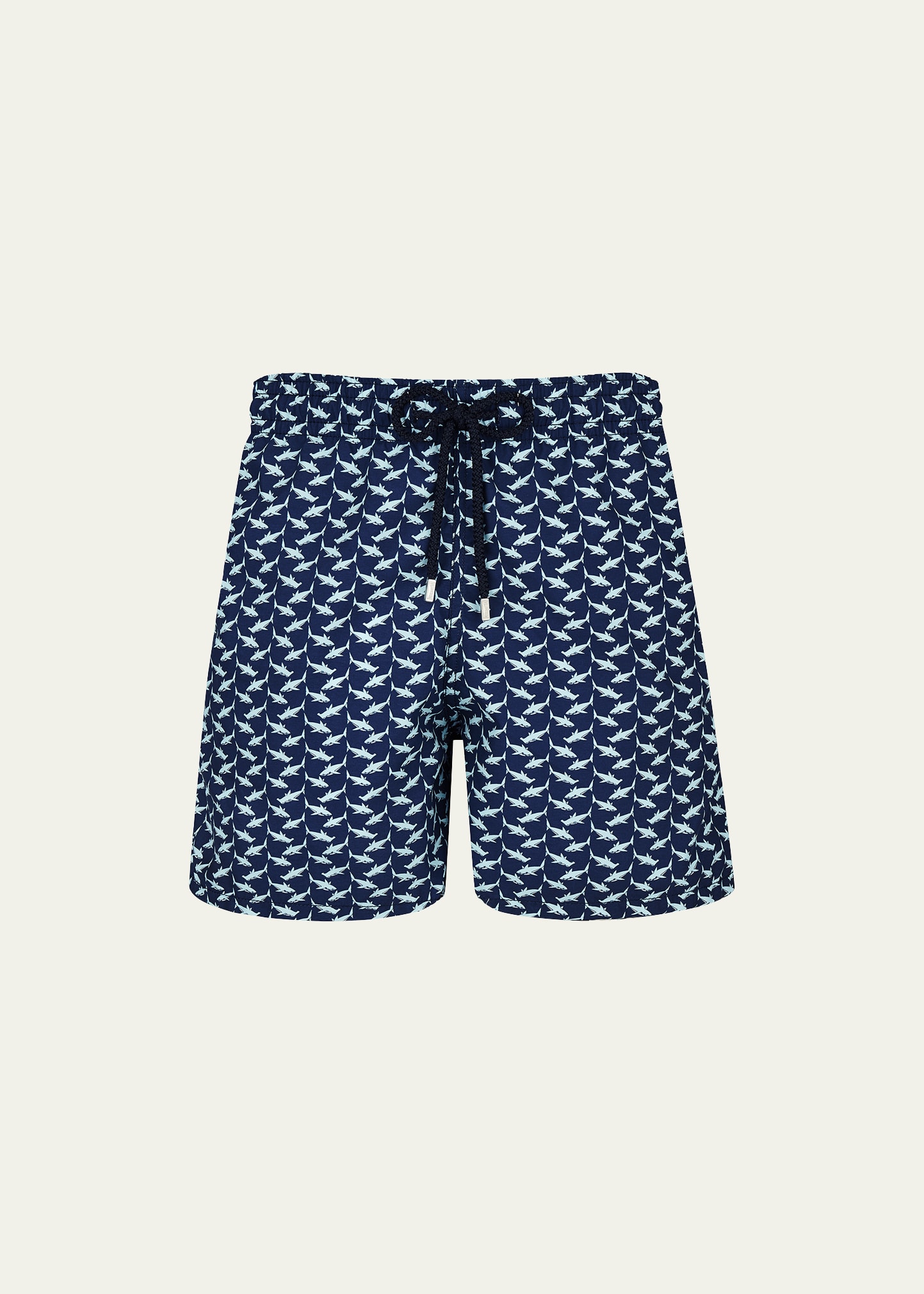 Shop Vilebrequin Men's Net Sharks Swim Trunks In Navy