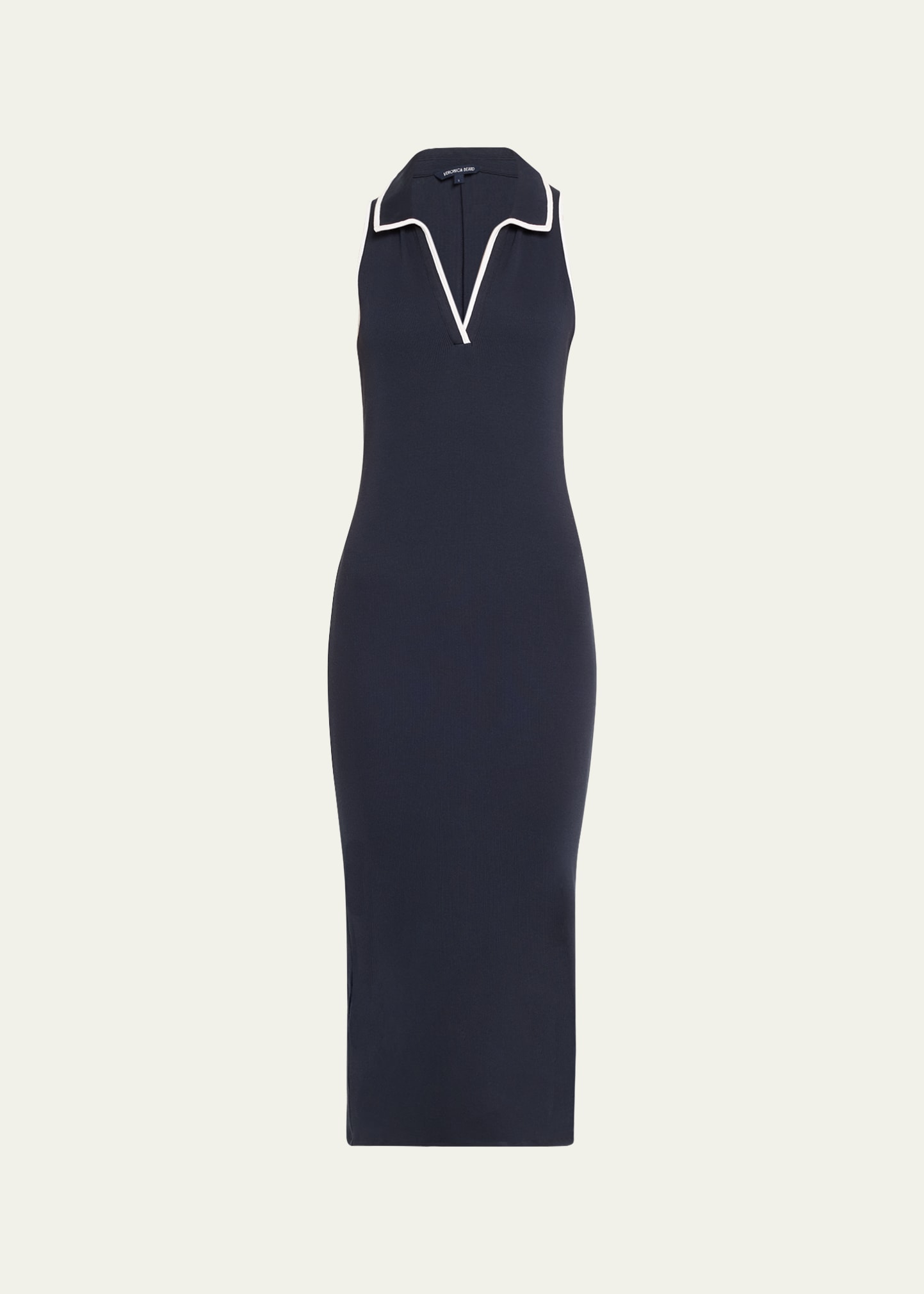 Shop Veronica Beard Darien Knit Midi Dress In Navy