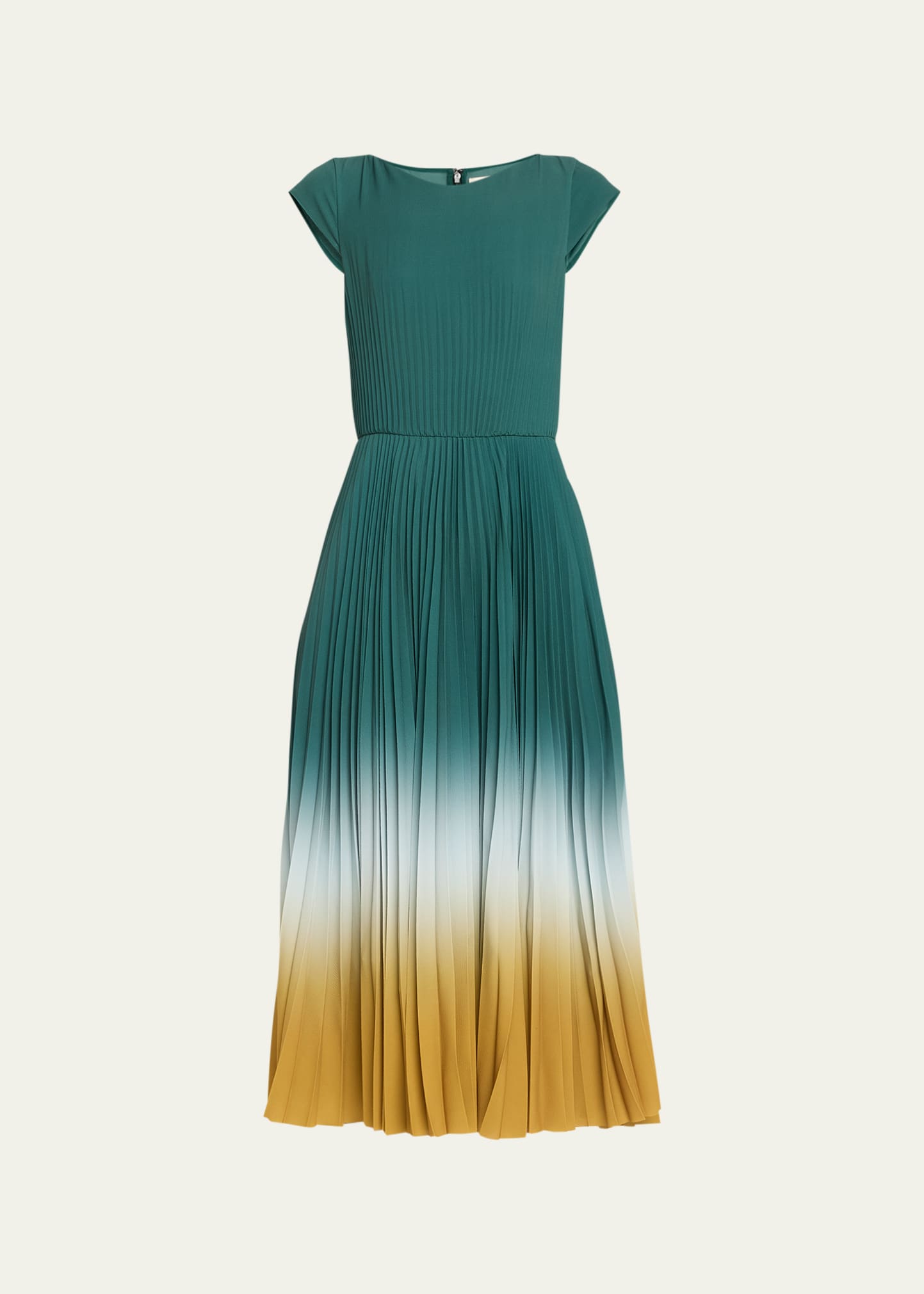 Dip Dye Marocaine Pleated Crepe Dress