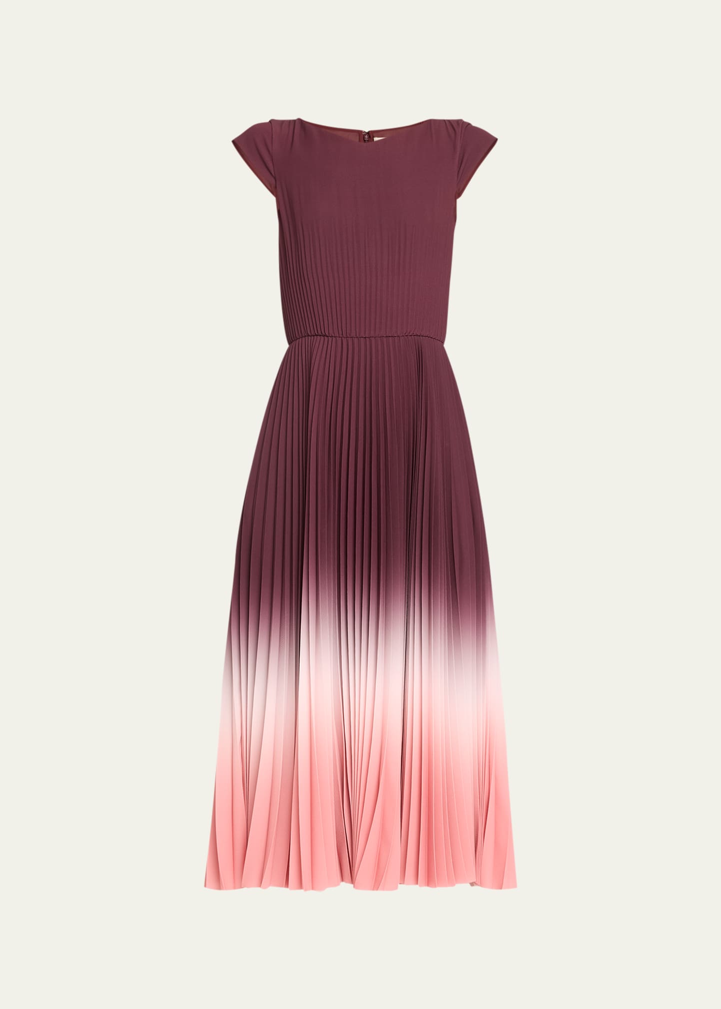 Jason Wu Collection Ombre Pleated Crepe Dress In Fig/rosewater
