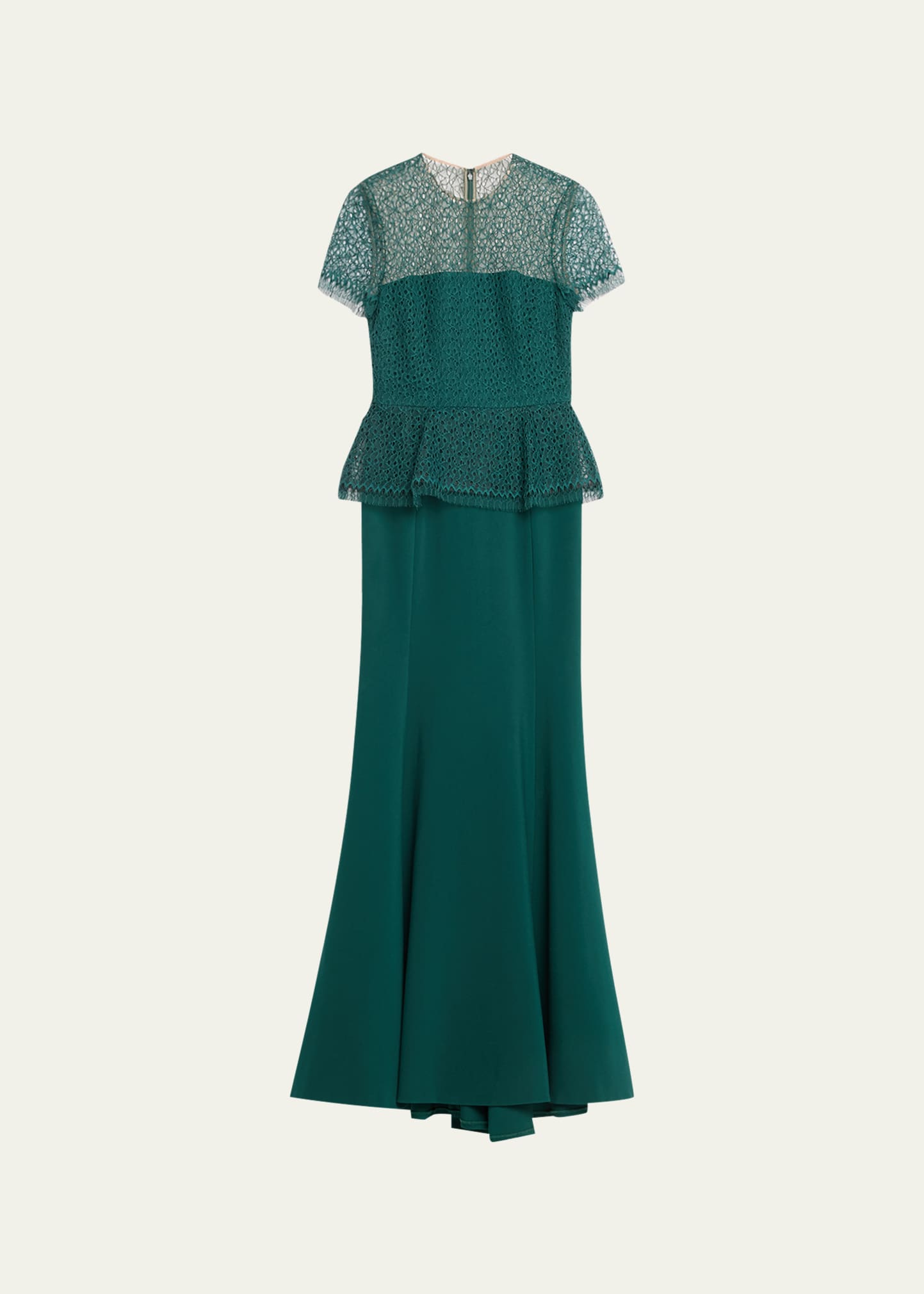 Jason Wu Collection Corded Geo Lace Gown, Green In Seagreen