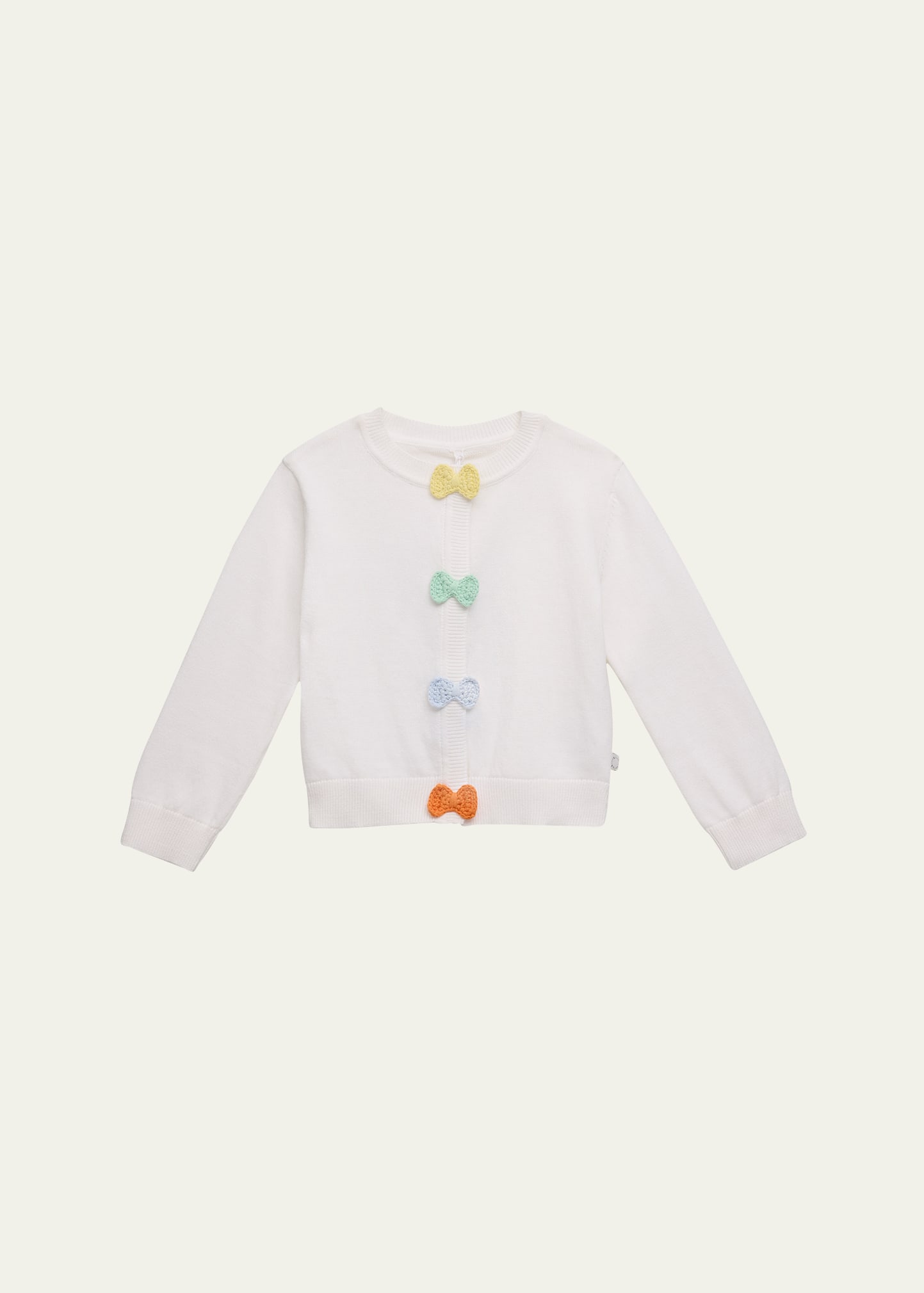 Stella Mccartney Baby Girl's Cardigan With Crochet Bows In 101 White