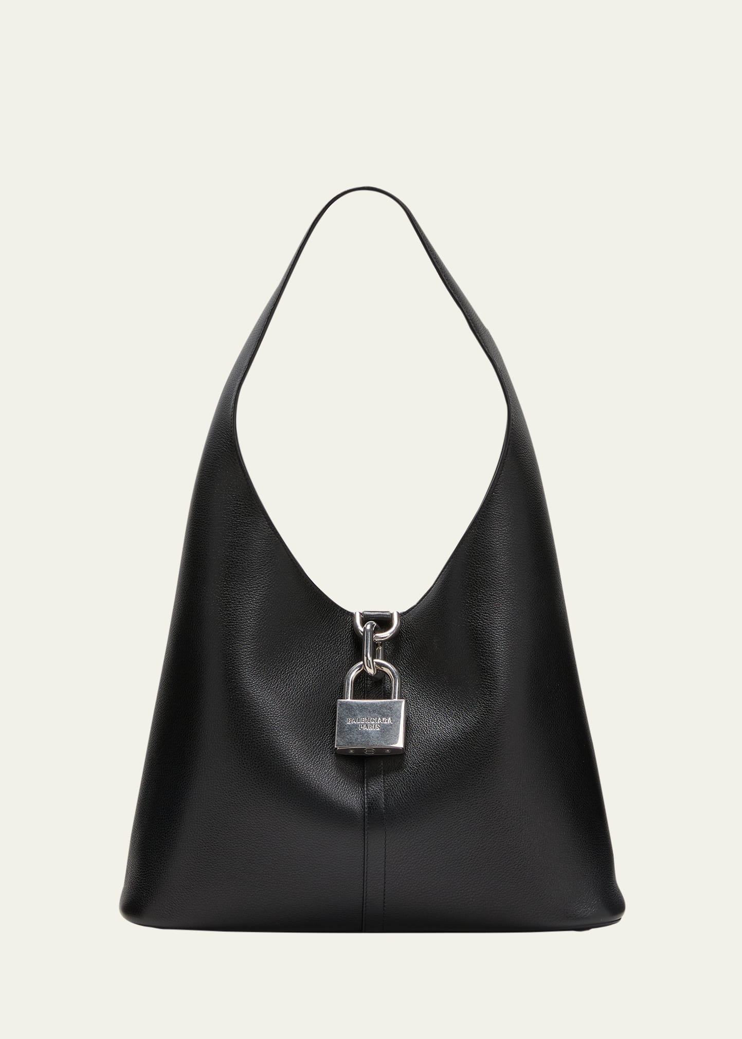 Shop Balenciaga Locker Medium Leather Hobo Bag In Black