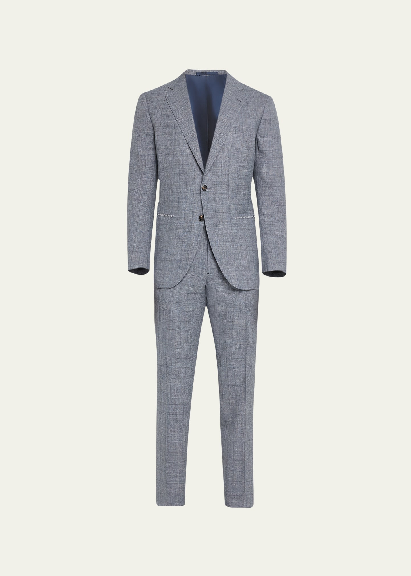 Men's Wool-Blend Plaid Suit