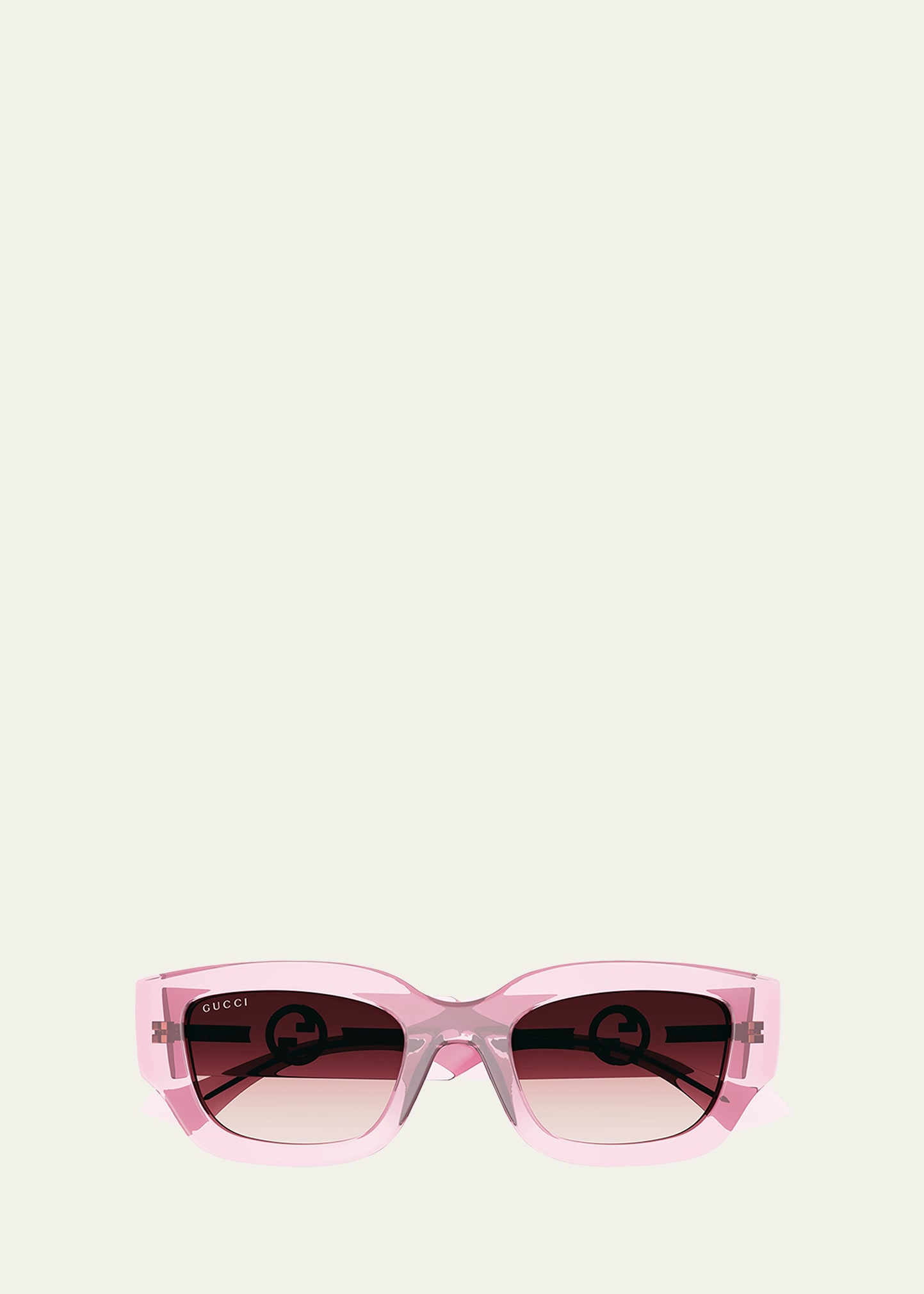 GG Logo Plastic Rectangle Sunglasses
