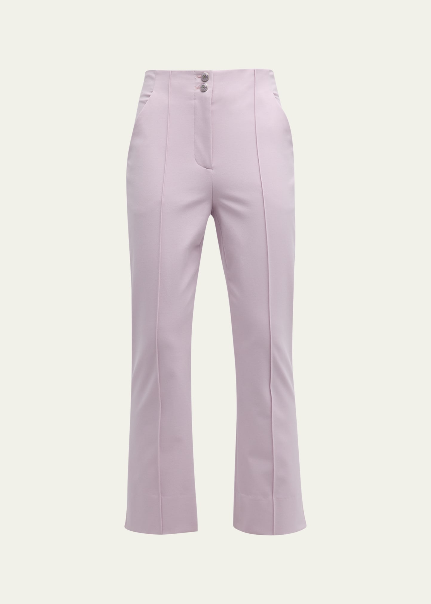 Shop Veronica Beard Kean Cropped Tailored Pants In Barely Orchid