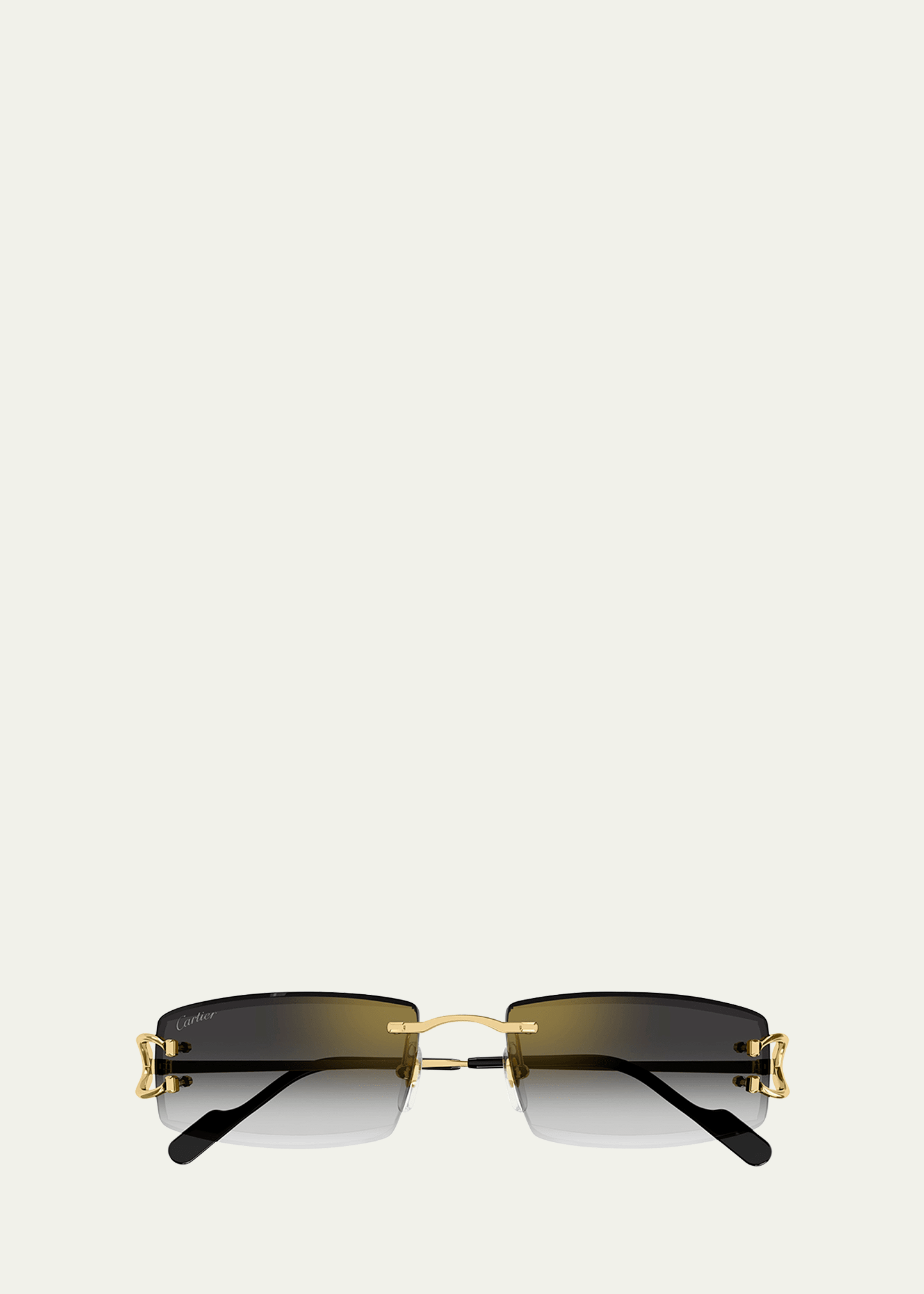 Men's CT0465S Rimless Metal Rectangle Sunglasses