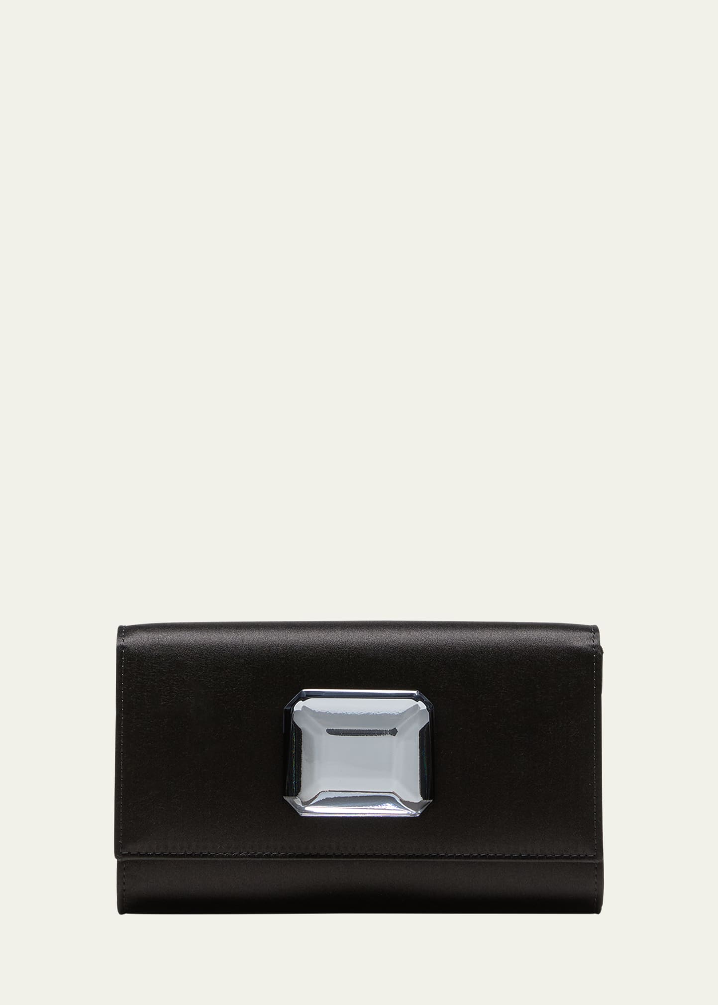 Gianvito Rossi Jaipur Mini Satin Shoulder Bag In Black