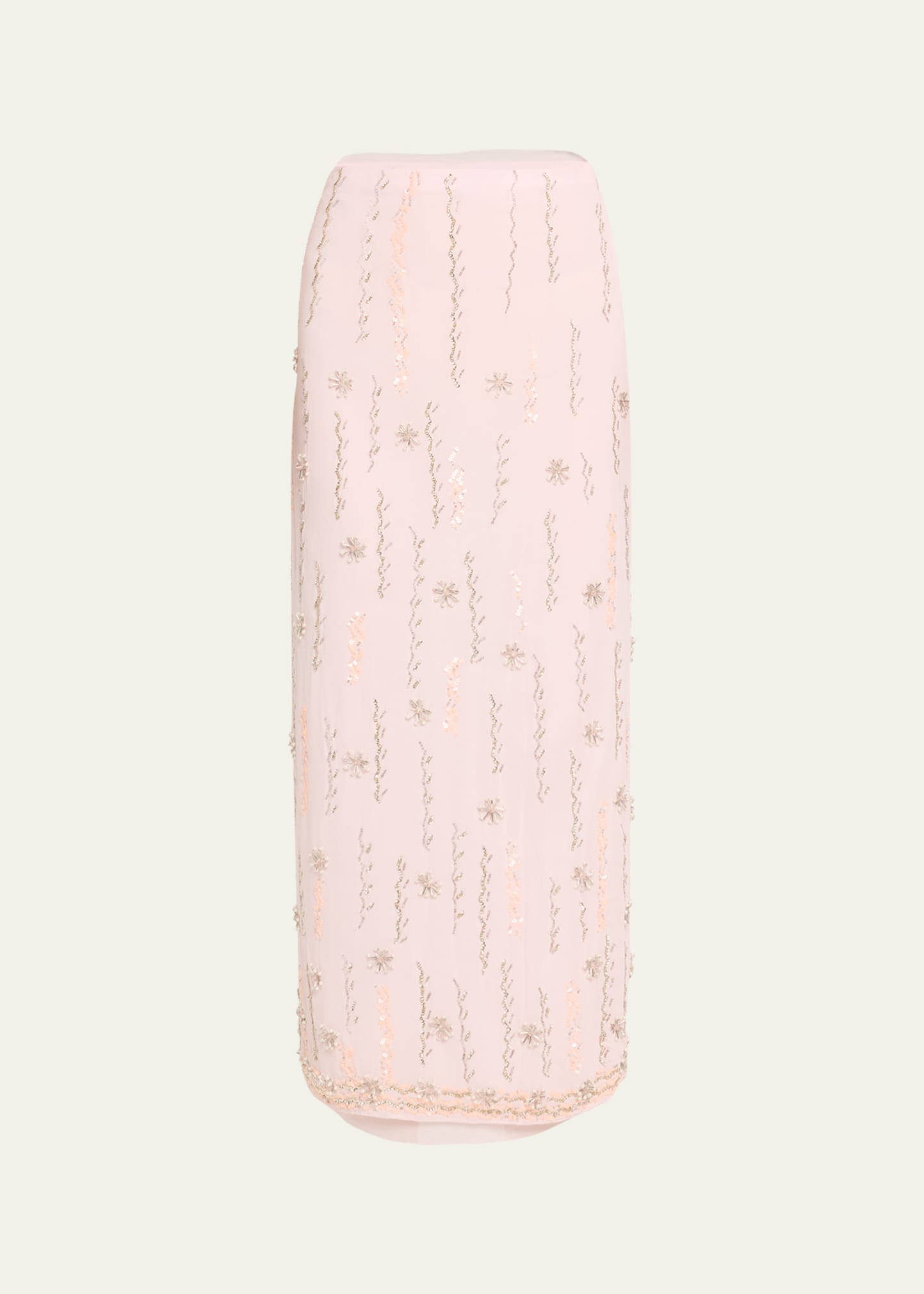 Loveshackfancy Goodall Embellished Column Midi Skirt In Lilac