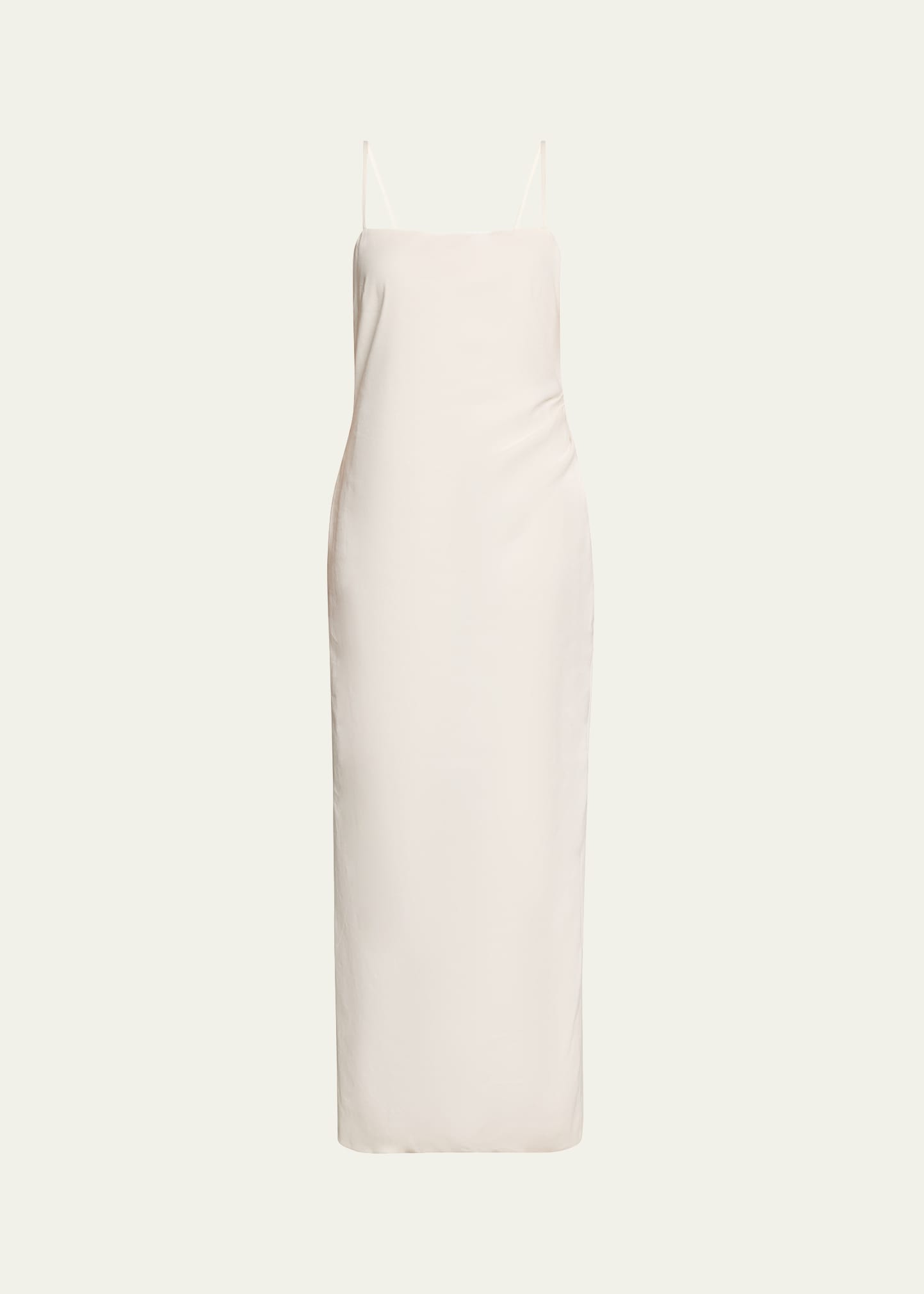 Shop Anna Quan Lena Column Maxi Dress In Ivory Linen