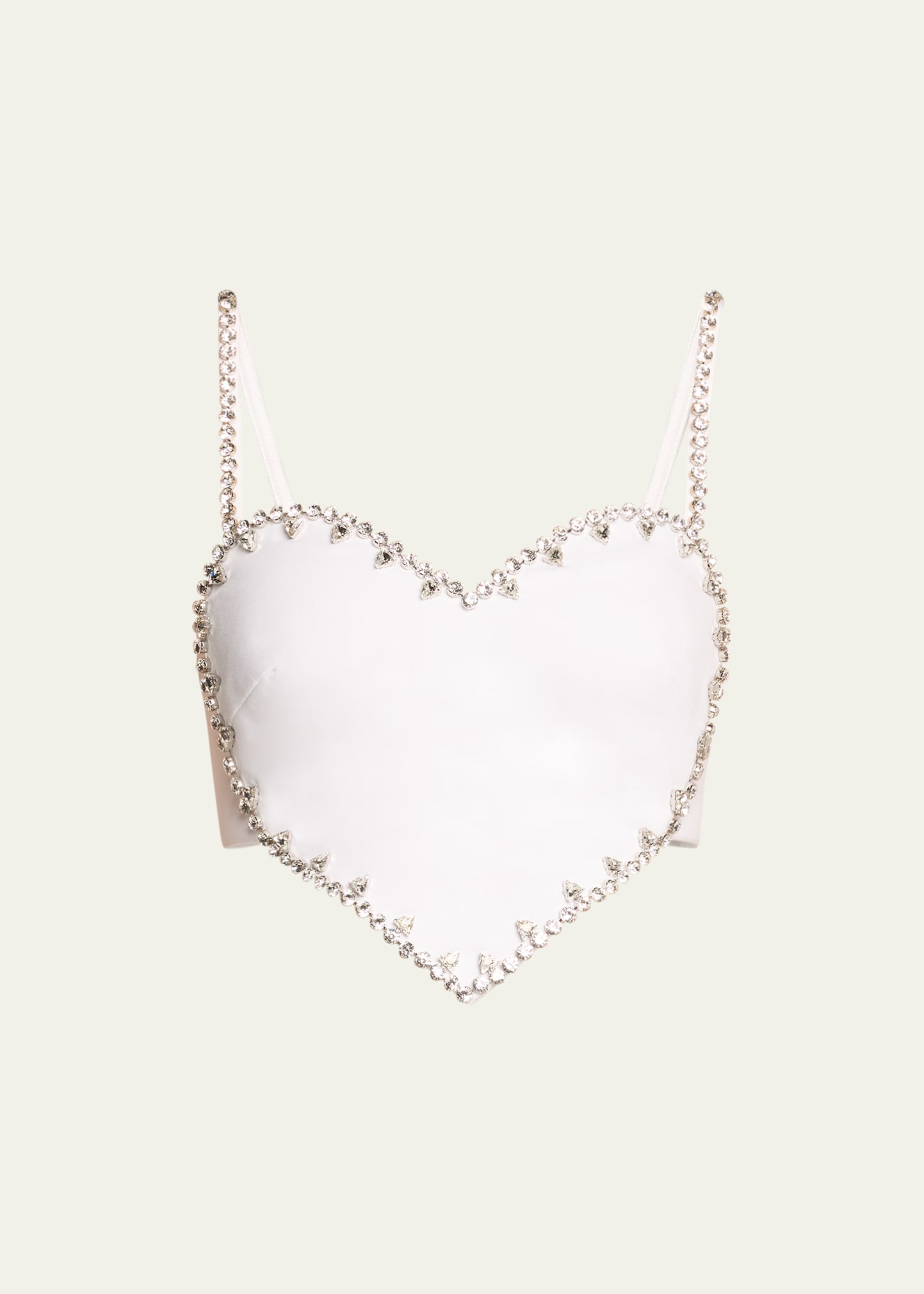 AREA CRYSTAL-TRIM HEART CROP TOP