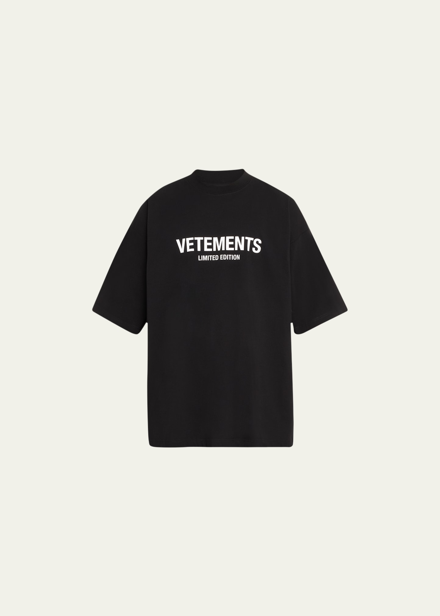 Shop Vetements Men's Boxy Jersey Limited Edition T-shirt In Black White