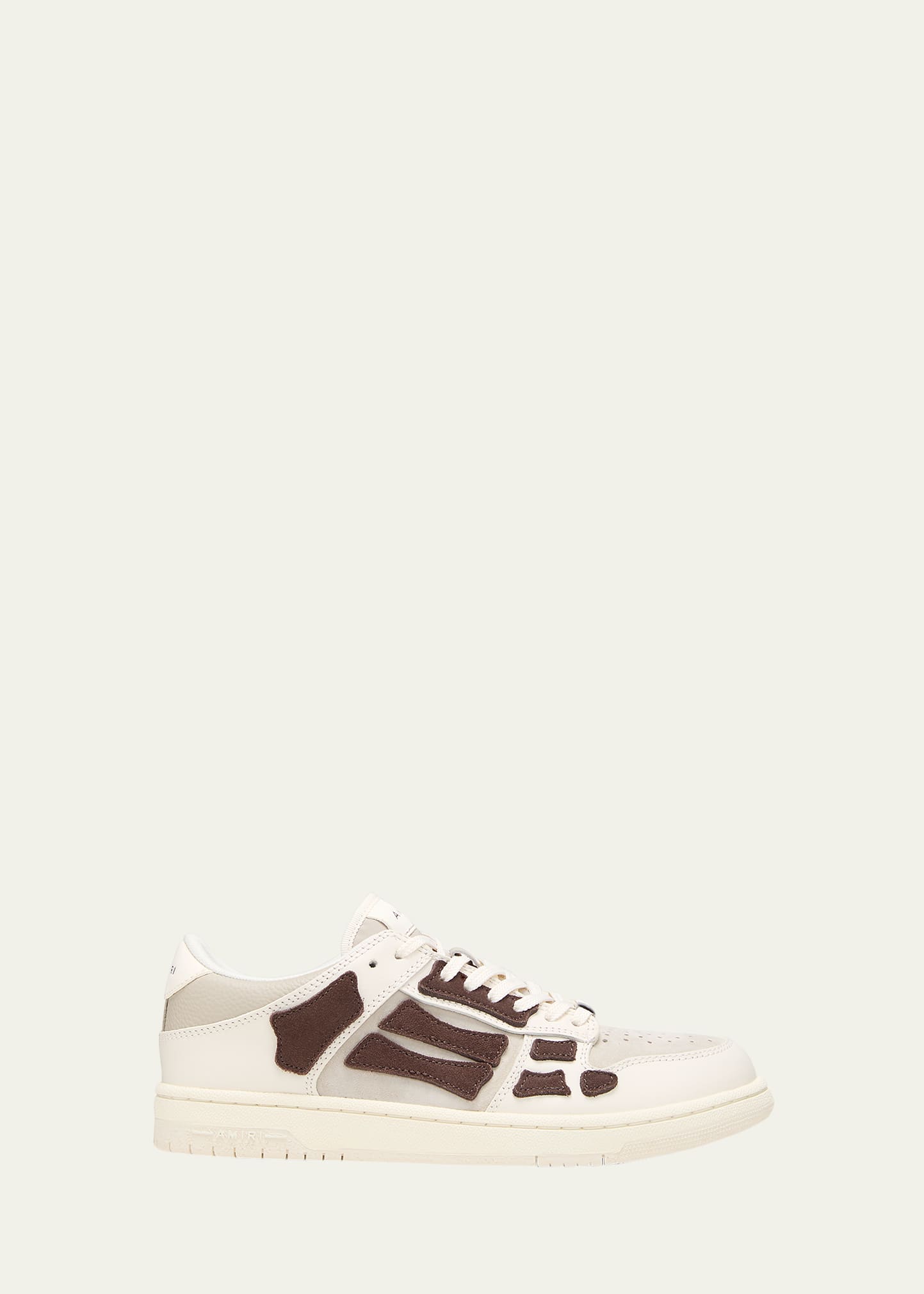 Amiri Skel Top Leather Low-top Sneakers In 699 Birch