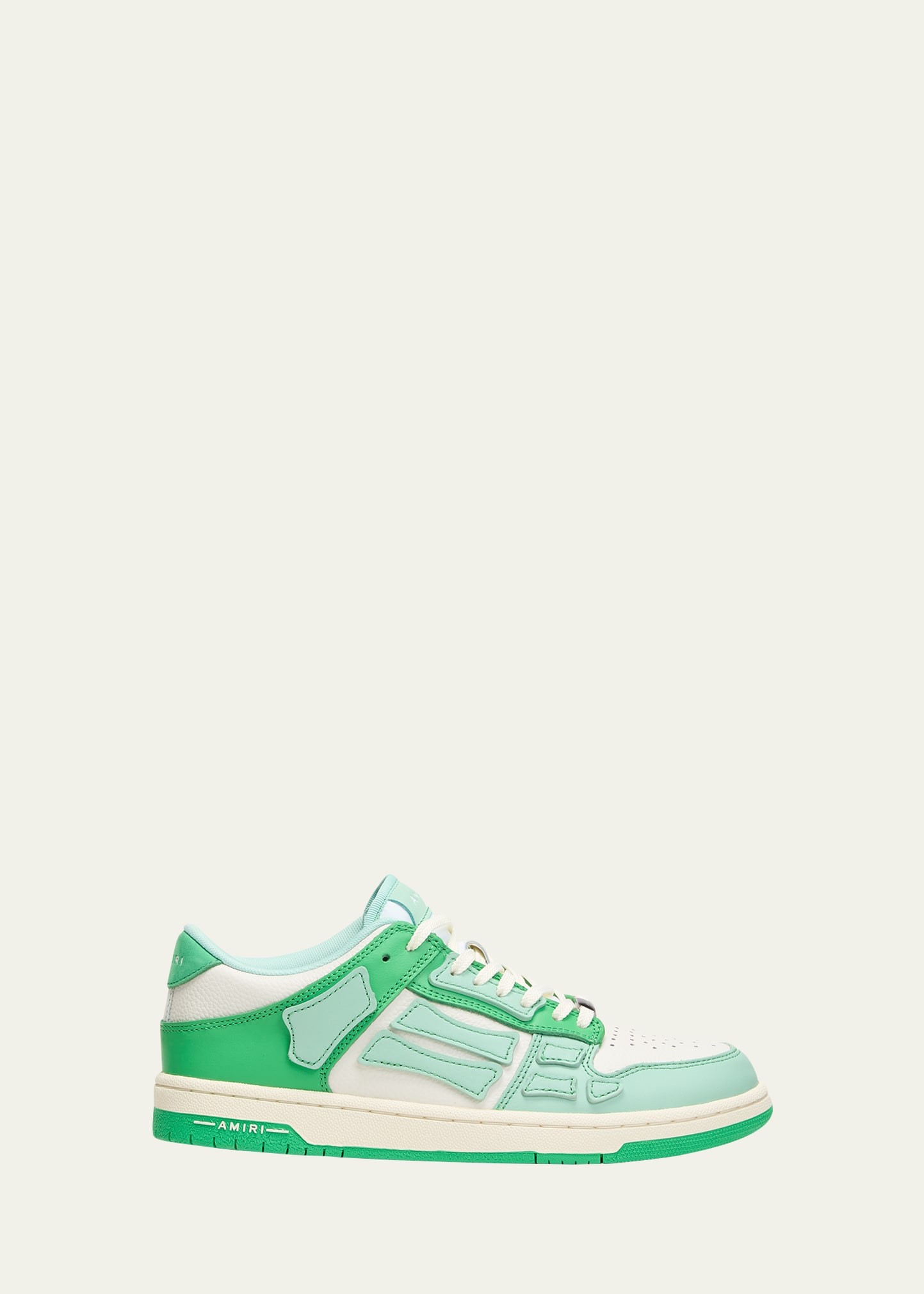 Amiri Skel Bicolor Low-top Sneakers In 310 Green