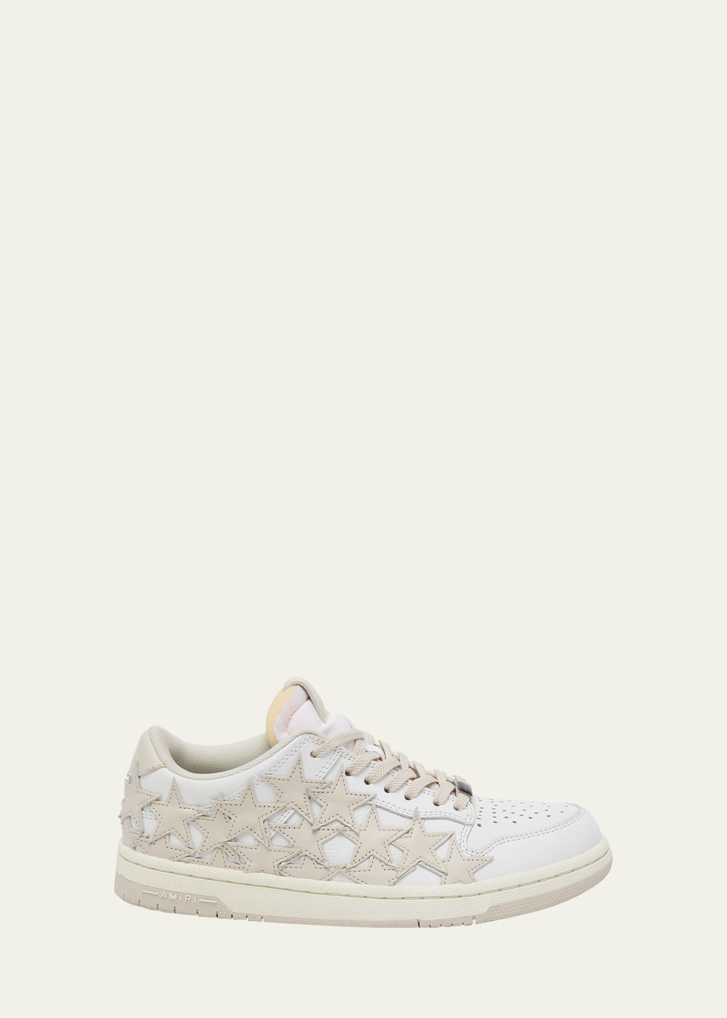 Amiri Stars Low-top Leather Sneakers In Birch