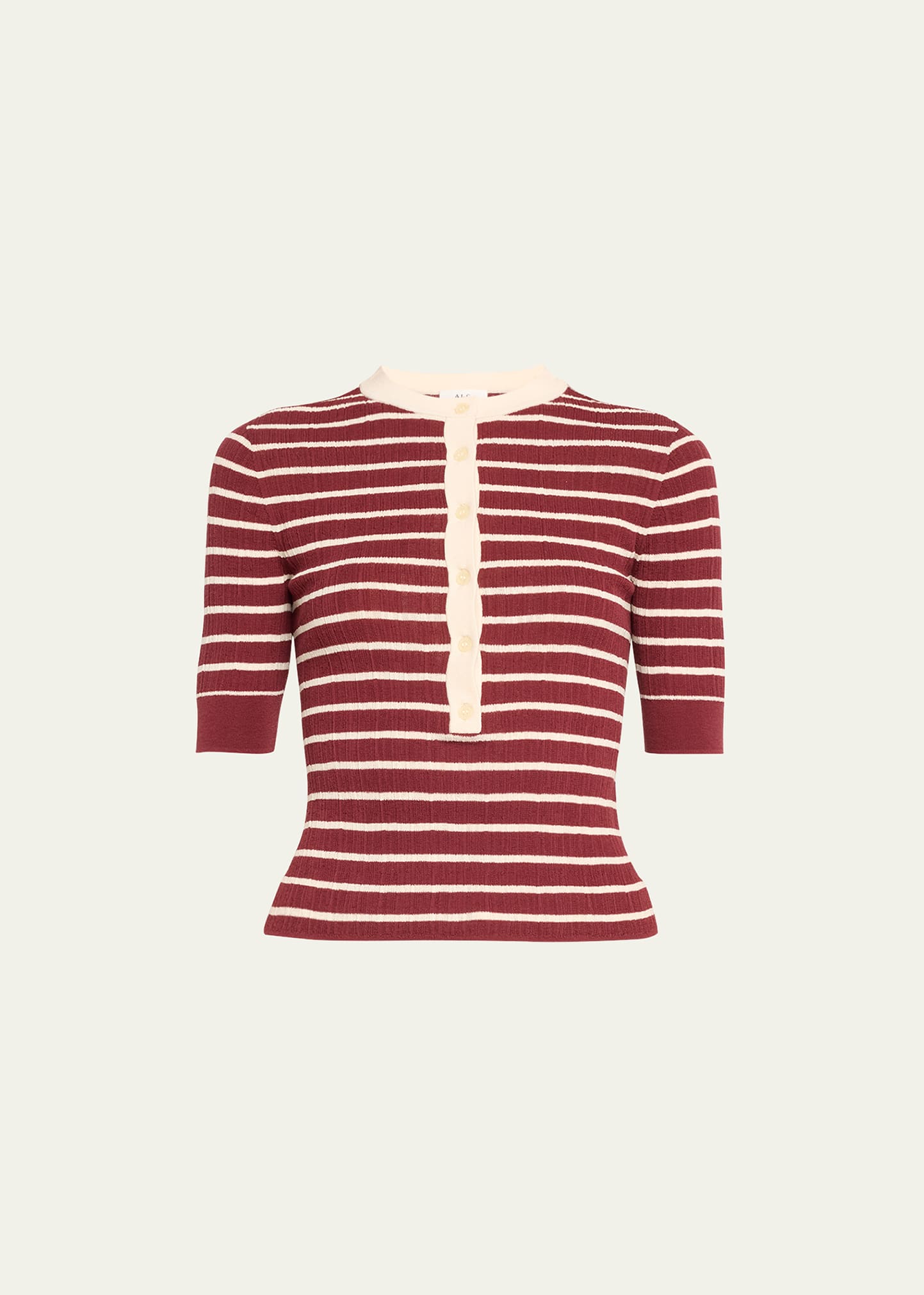 A.l.c Fisher Pleated Button-front Top In Burgundy