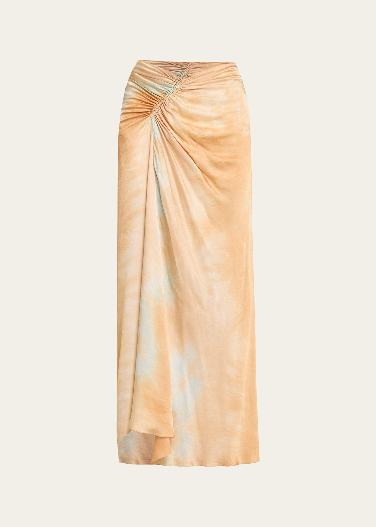 Grace Ruched Tie-Dye Maxi Skirt