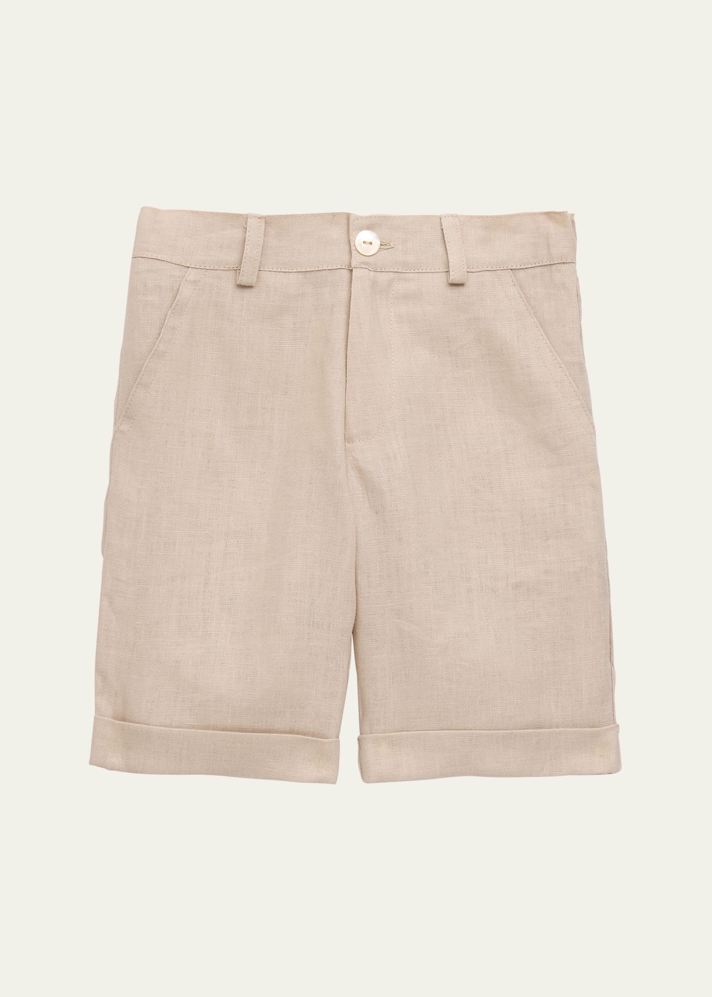 Boy's Linen Bermuda Shorts, Size 3-10