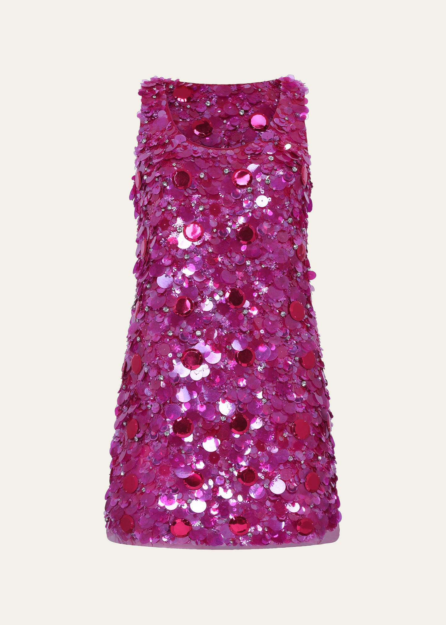Des Phemmes Embroidered Sleeveless Mini Dress In Fuchsia 405