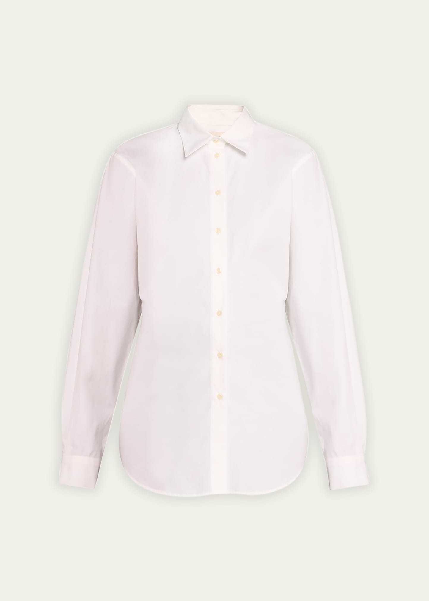 Rohe Women Long-sleeve Shaped Poplin Shirt In White 112