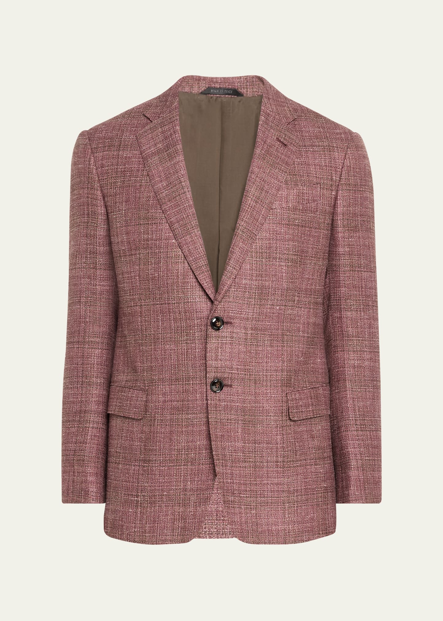Shop Giorgio Armani Men's Melange Wool-blend Sport Coat In Multi