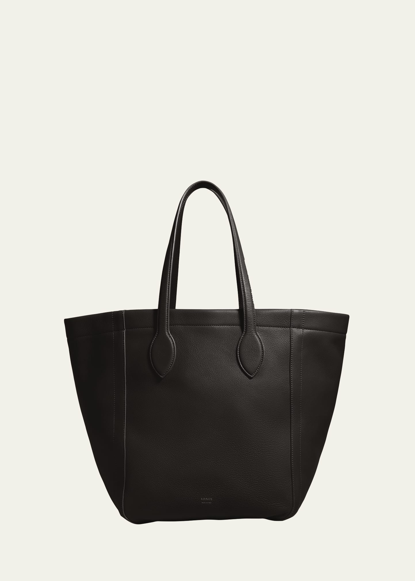 Shop Khaite Frazen Medium Calfskin Tote Bag In 200 Black