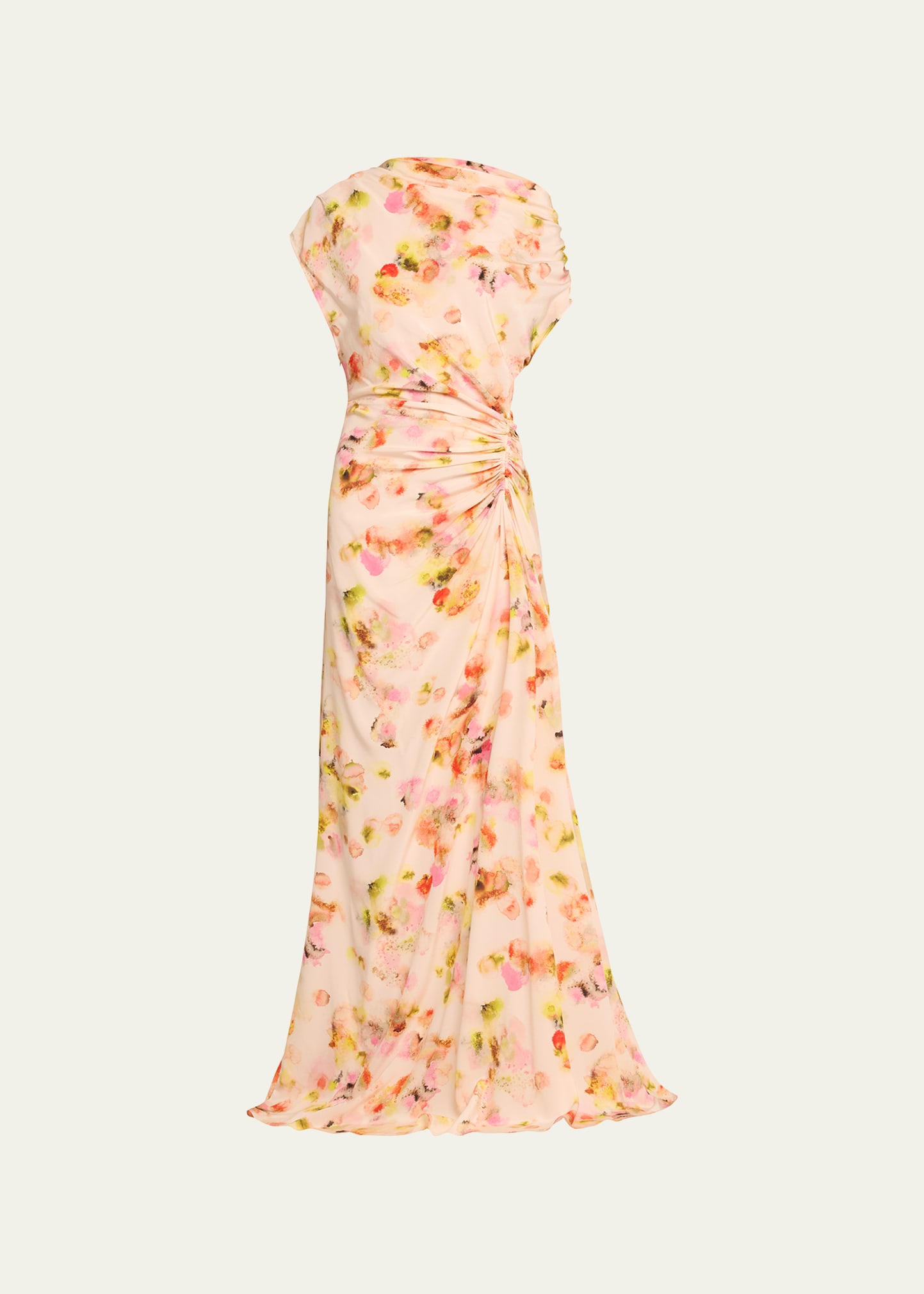 Poppy Floral Off-The-Shoulder Gown