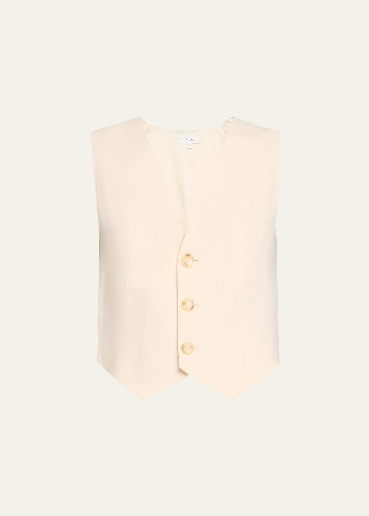A.l.c Maxwell Cropped Vest In Neutrals