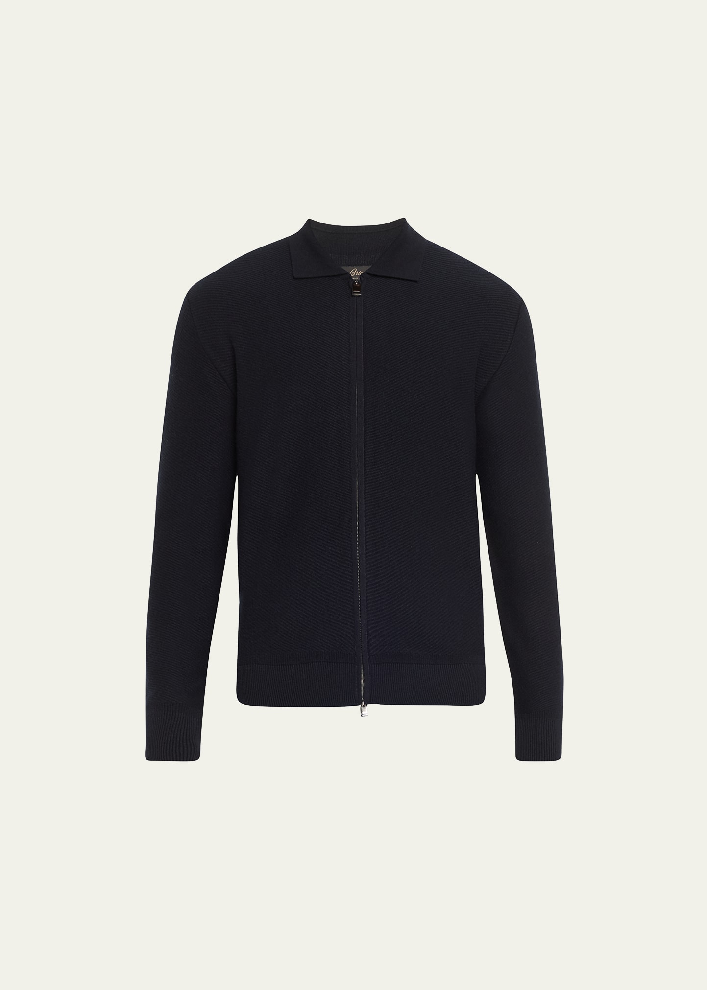 Men's Cashmere Full-Zip Blouson Sweater