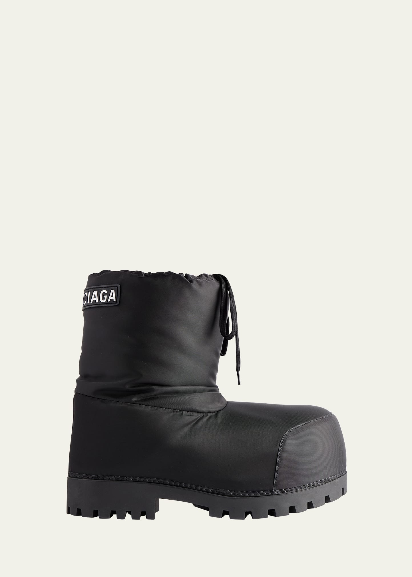 Shop Balenciaga Men's Alaska Nylon Snow Boots In Black