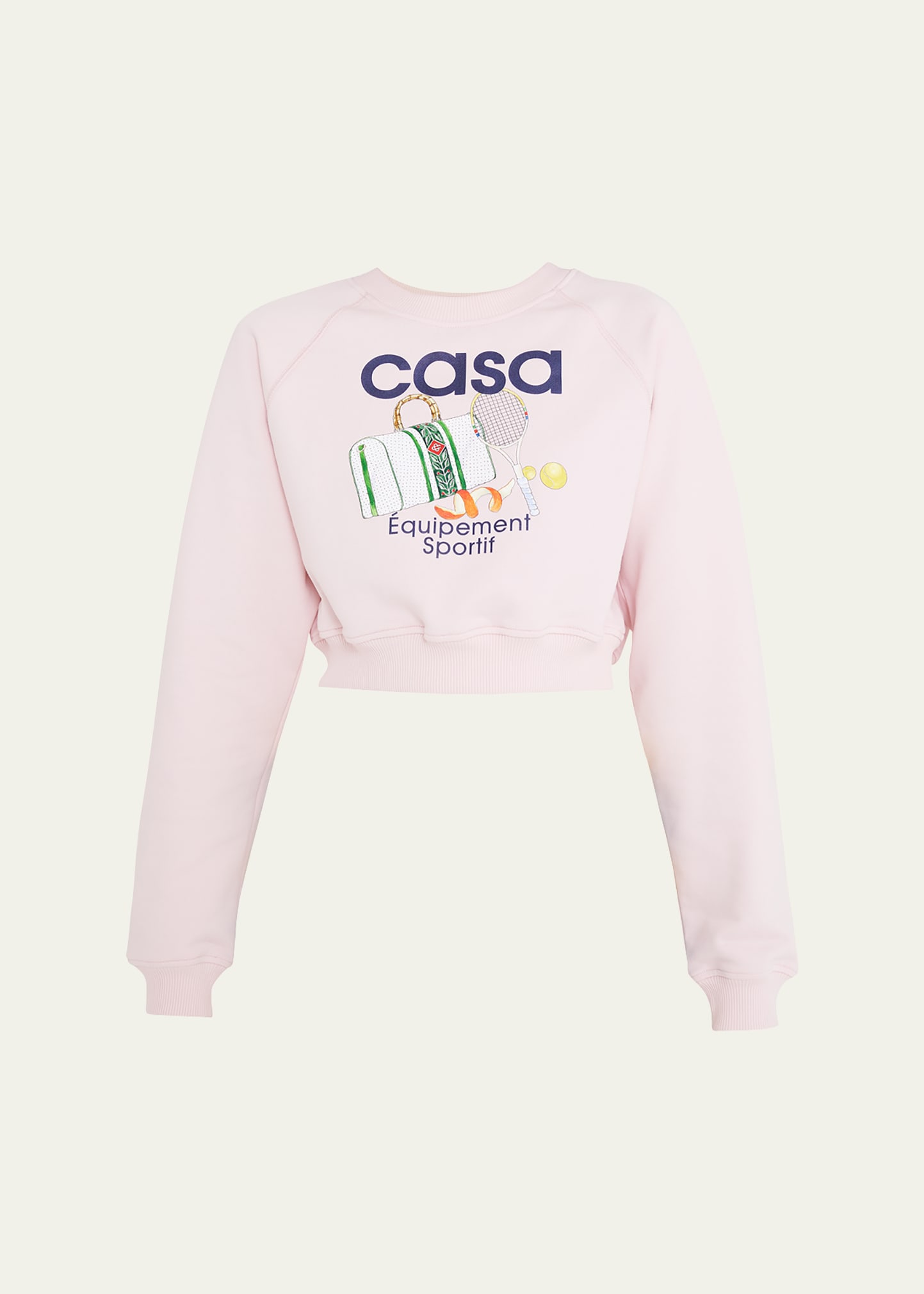 Shop Casablanca Equipement Sportif Printed Cropped Sweatshirt