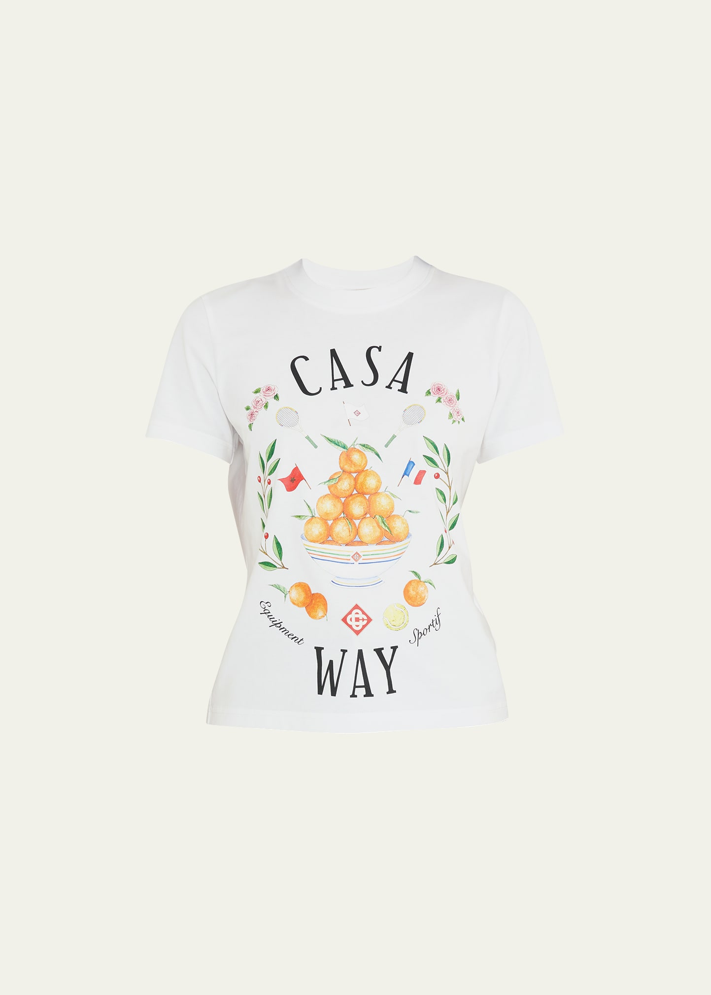 Casablanca Casa Way Printed Jersey T-shirt In Casa