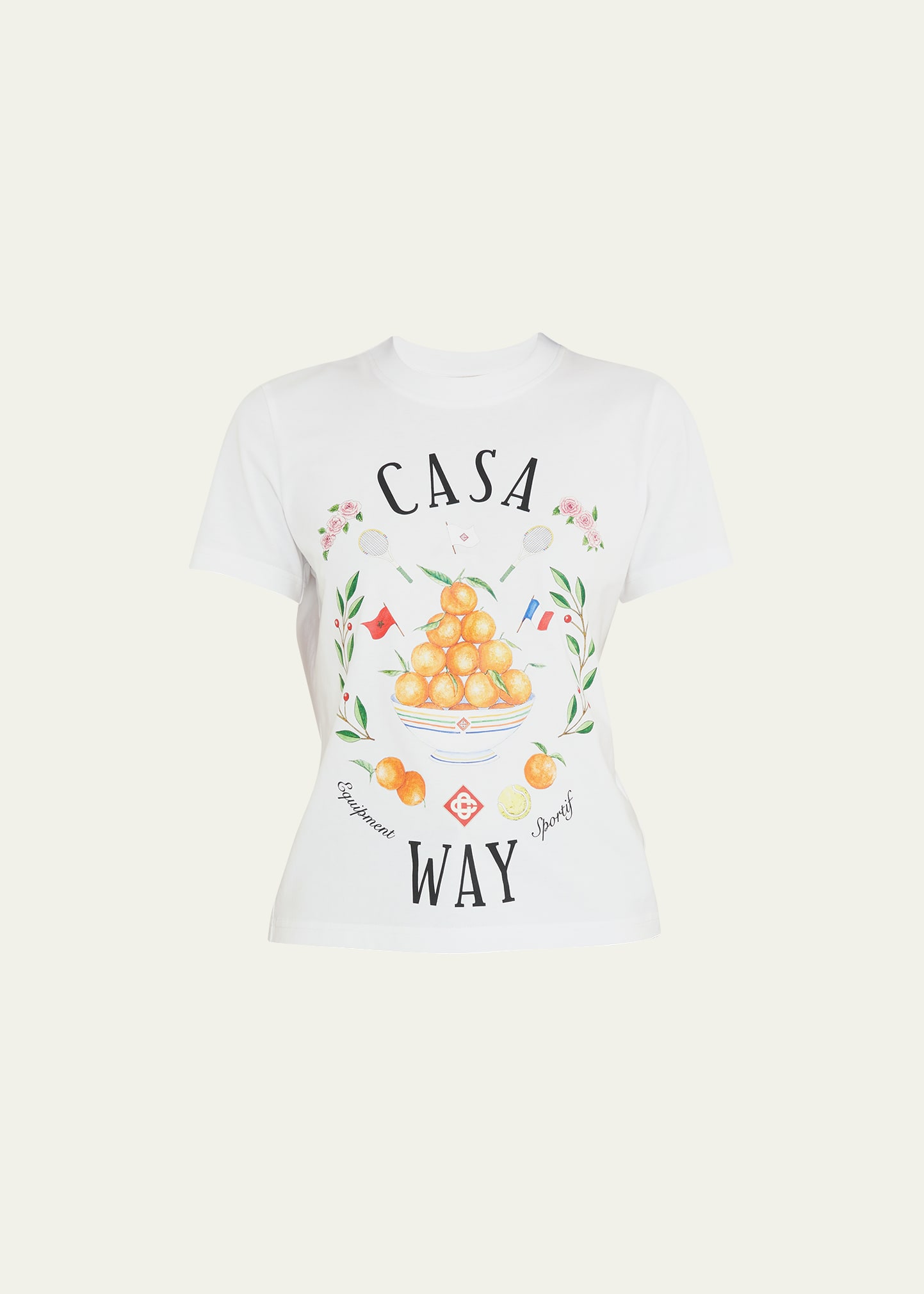 Shop Casablanca Casa Way Printed Fitted T-shirt