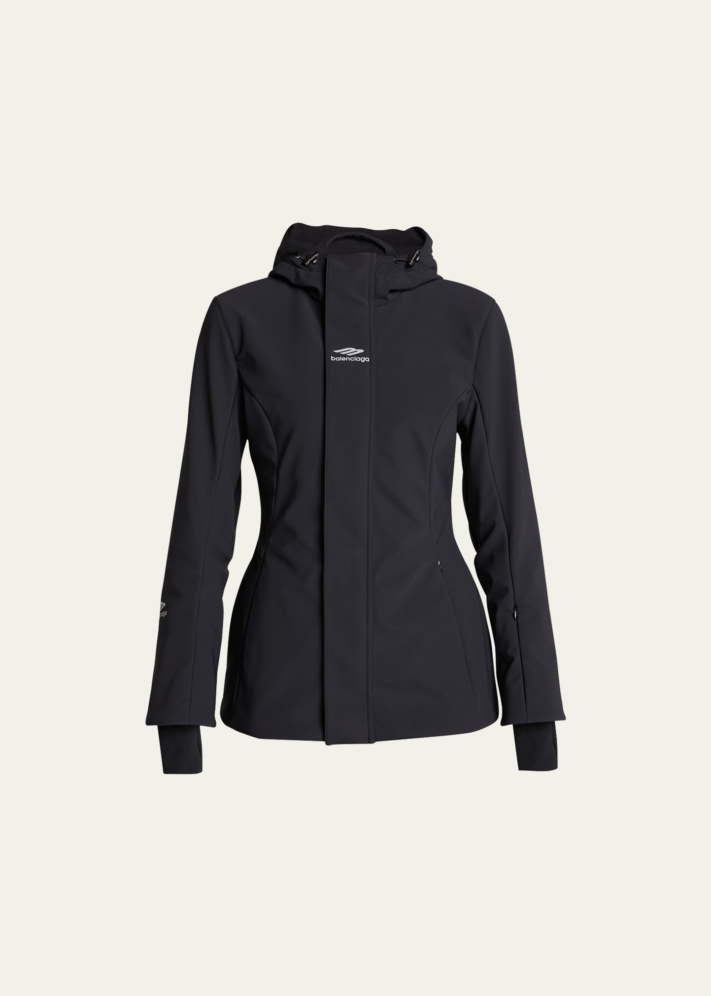 Balenciaga Women 3b Sports Icon Ski Hourglass Parka In Black