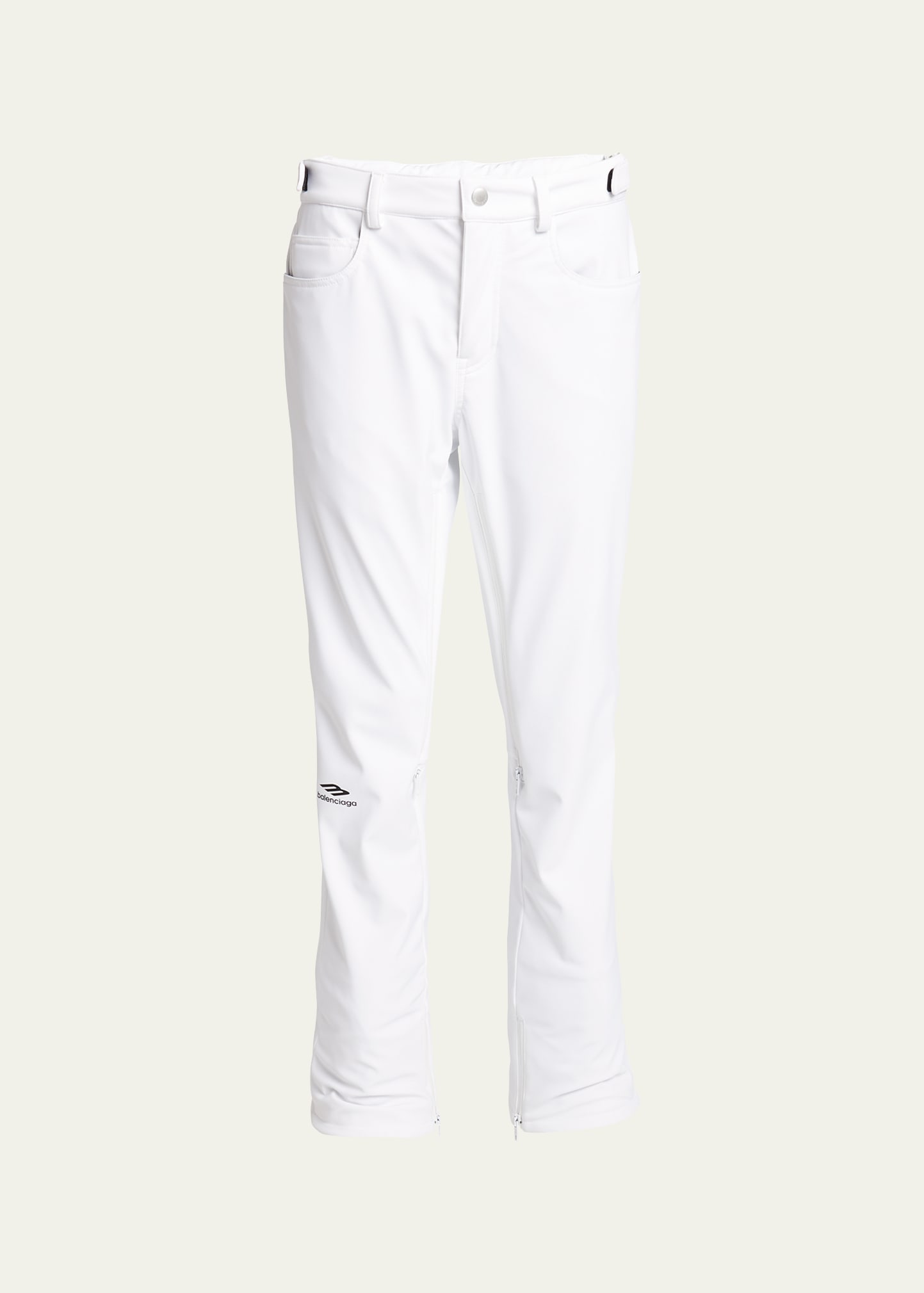 Shop Balenciaga Flared 5-pocket Ski Pants In Bianco
