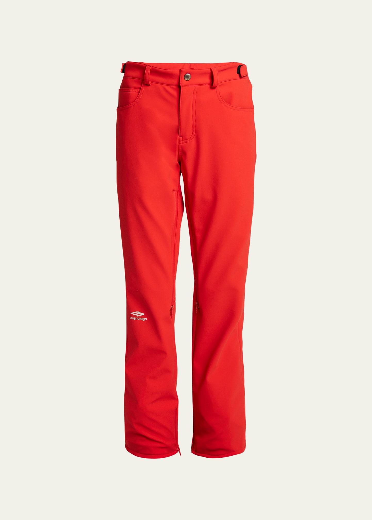 Shop Balenciaga Flared 5-pocket Ski Pants In Red