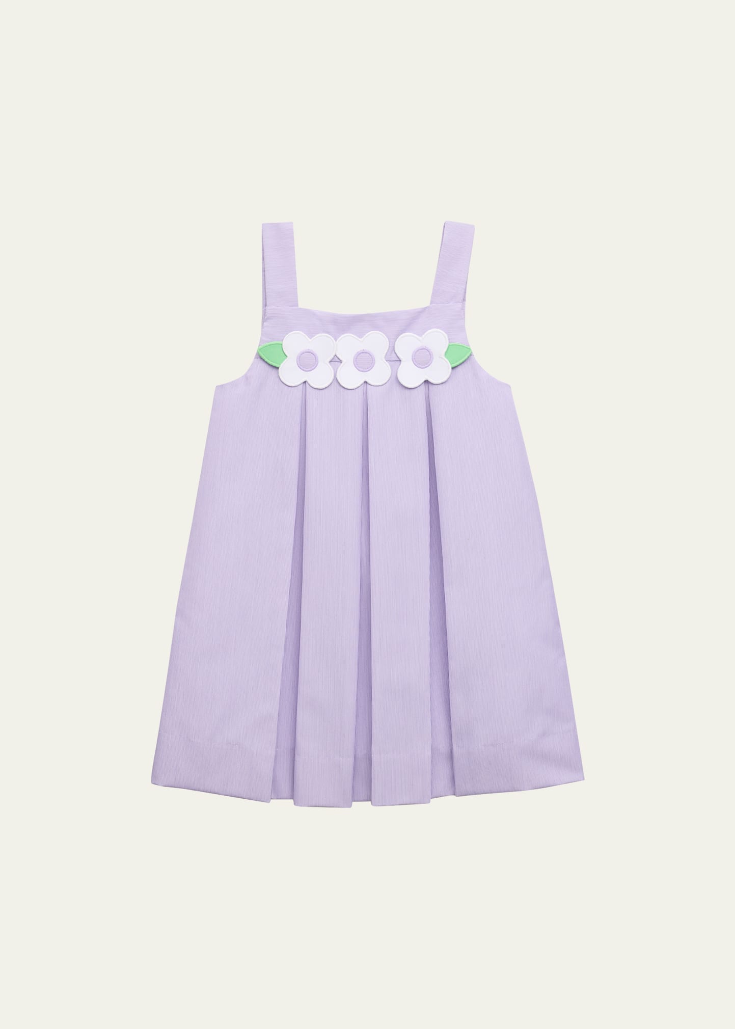 Florence Eiseman Kids' Girl's Pincord Flower Dress In Lavender