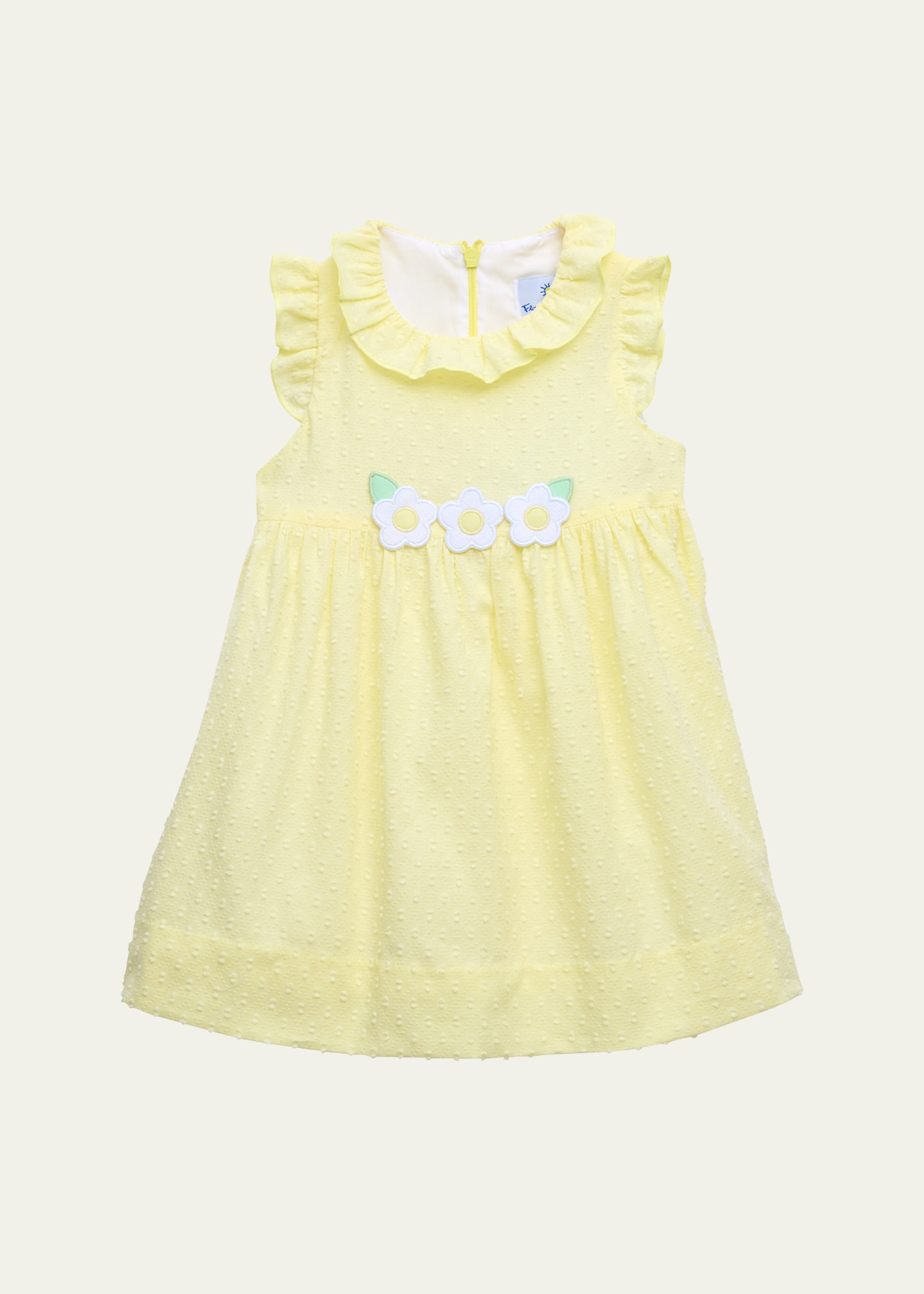 Girl's Yellow Dress with Flowers