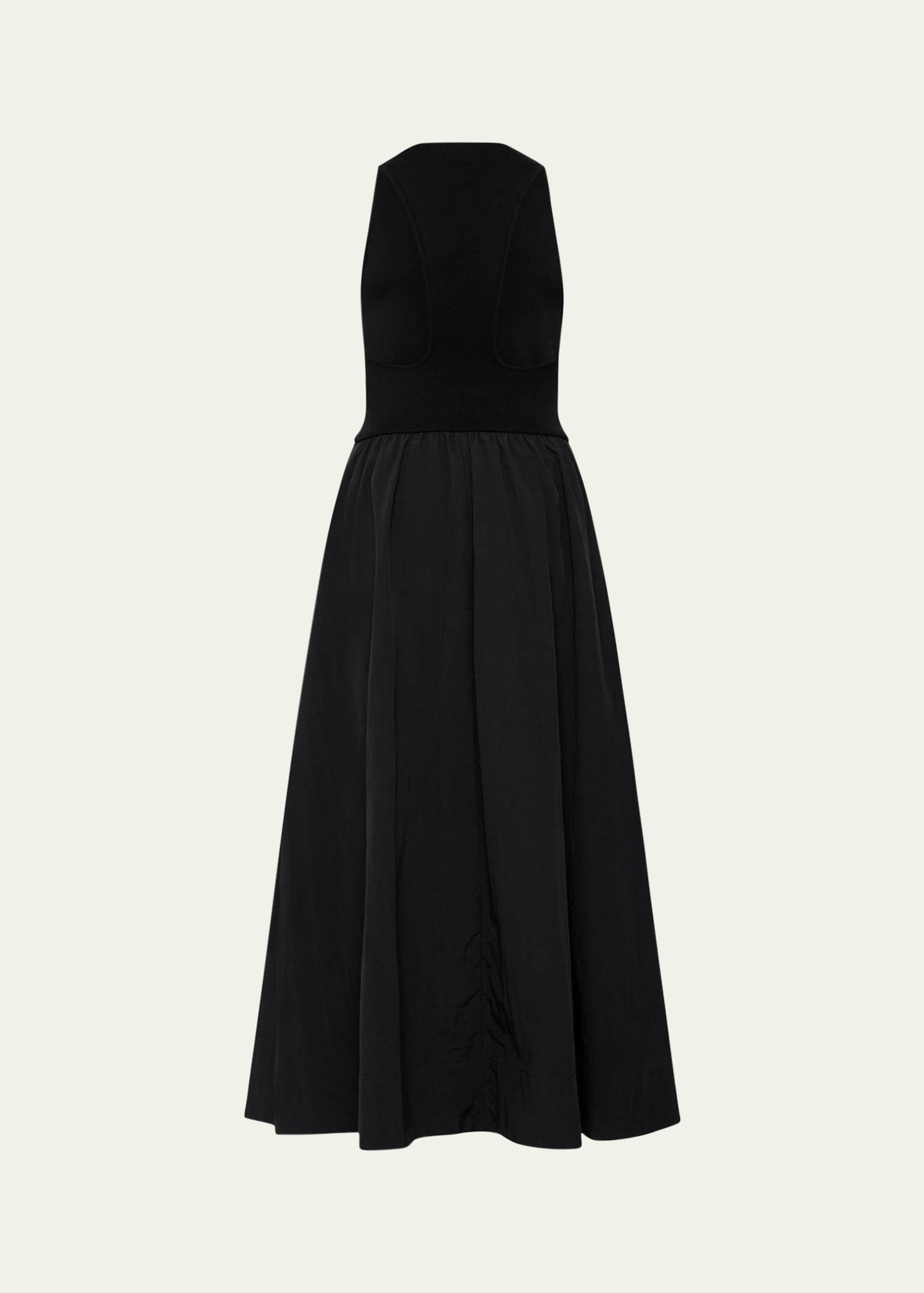 Shop St Agni Plunge-neck Maxi Dress In Black