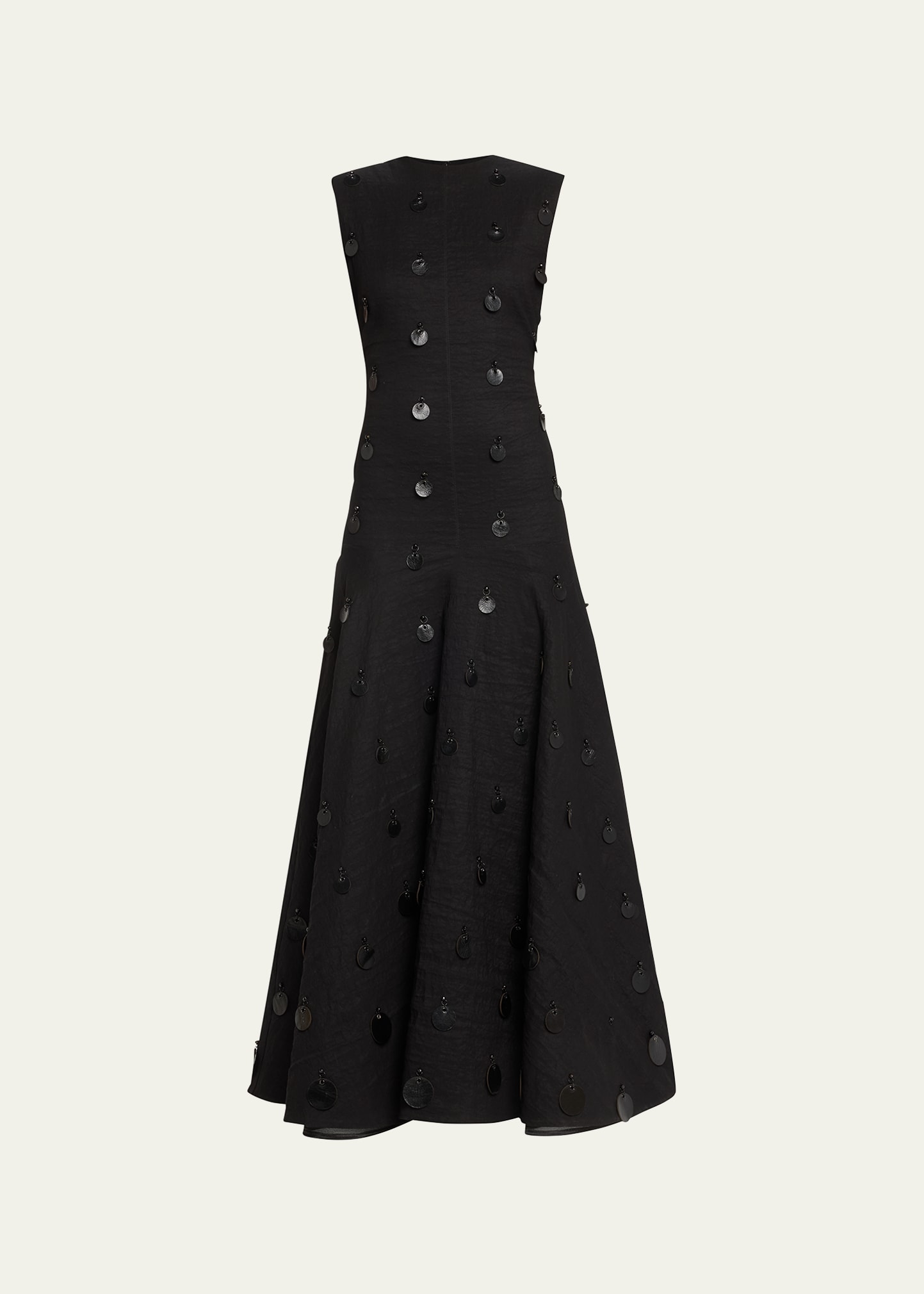 Shop Brandon Maxwell The Flora Sequined Maxi Dress In Black