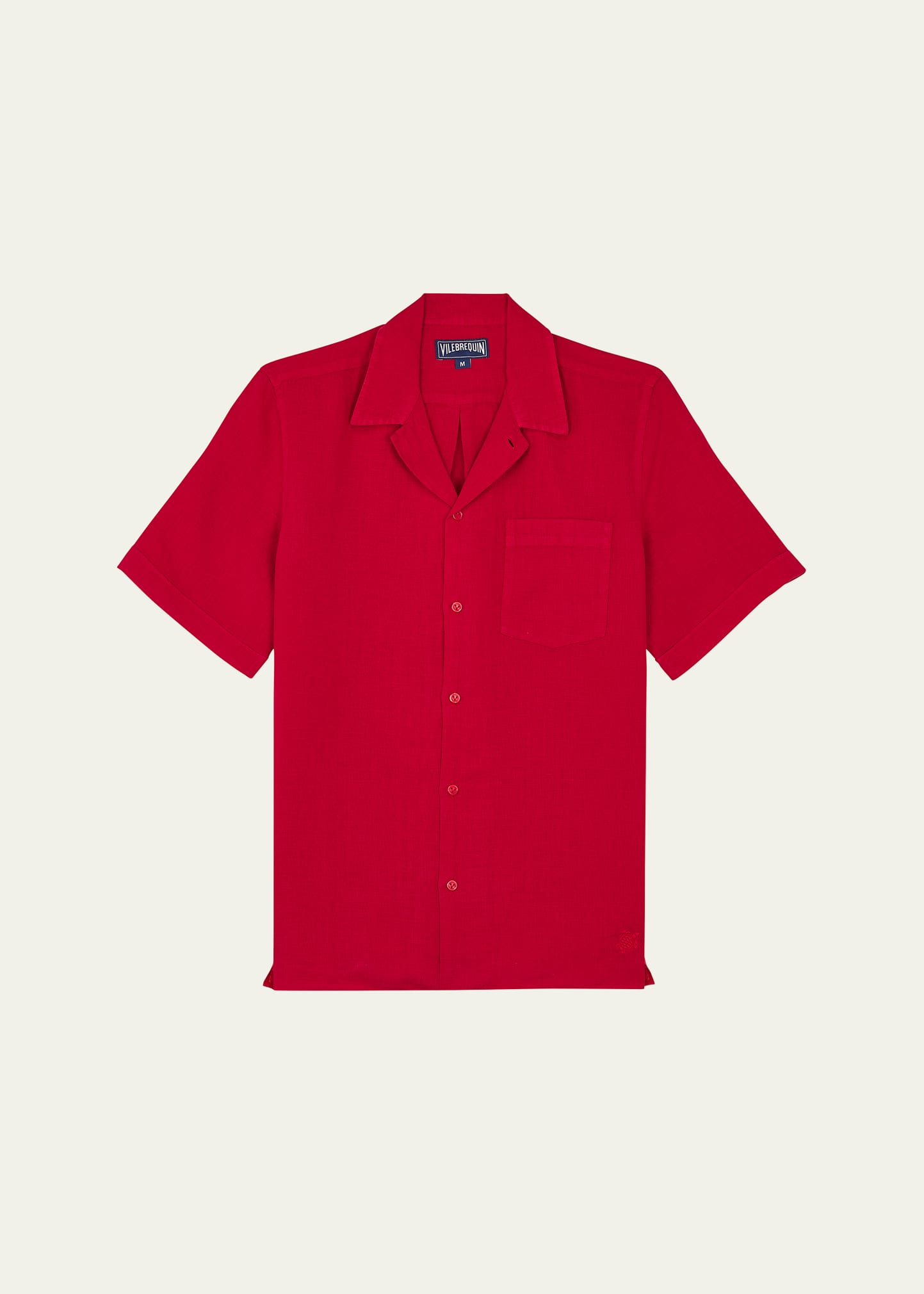 Men's Garment-Dyed Linen Camp Shirt