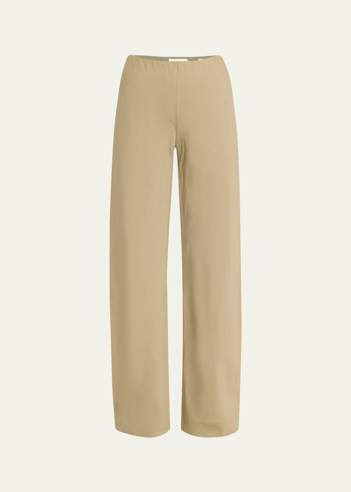 Shop Vince High-waist Cotton Bias Pants In Artichoke