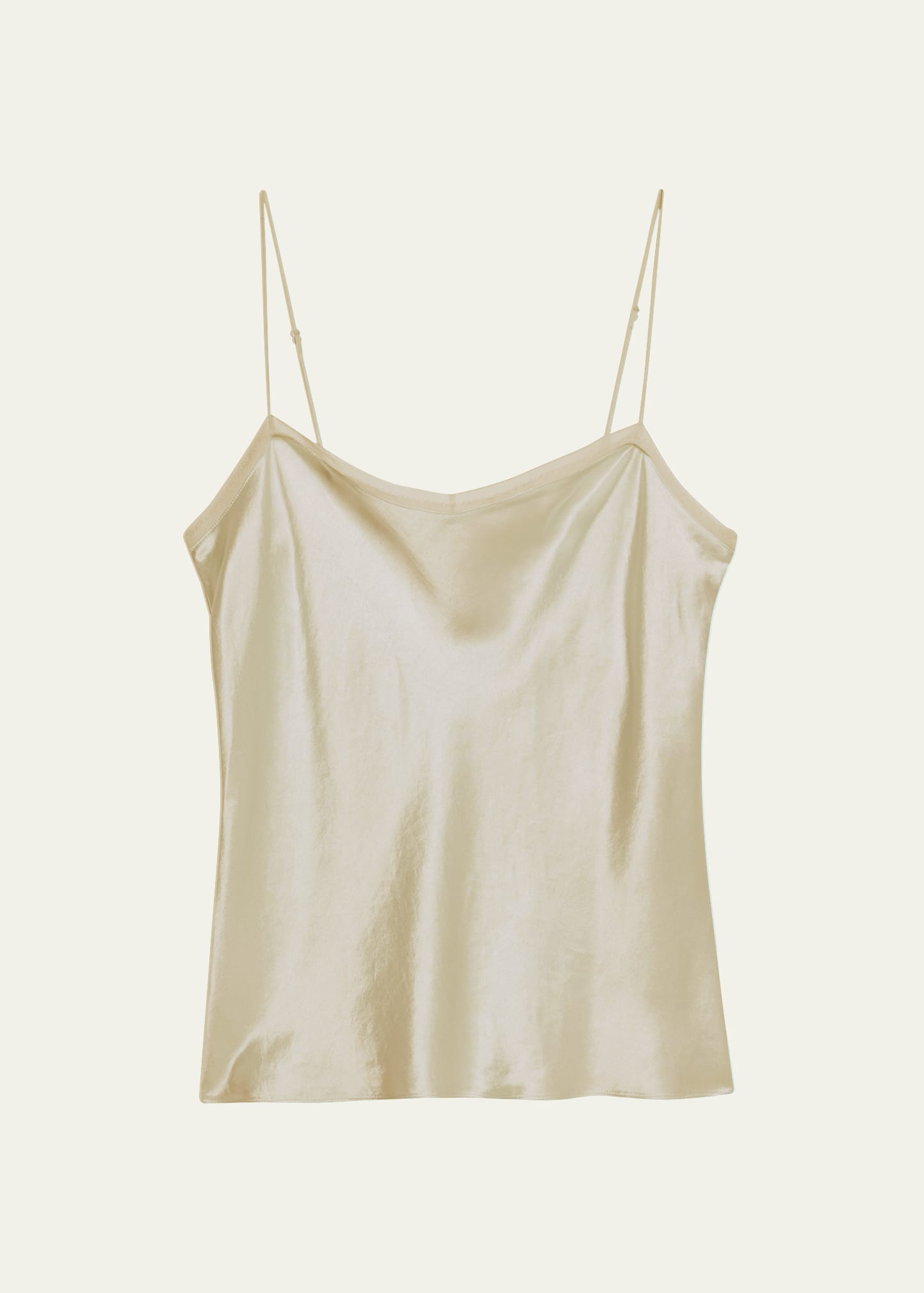 Vince Layered Chiffon-trim Silk Cami In Sepia
