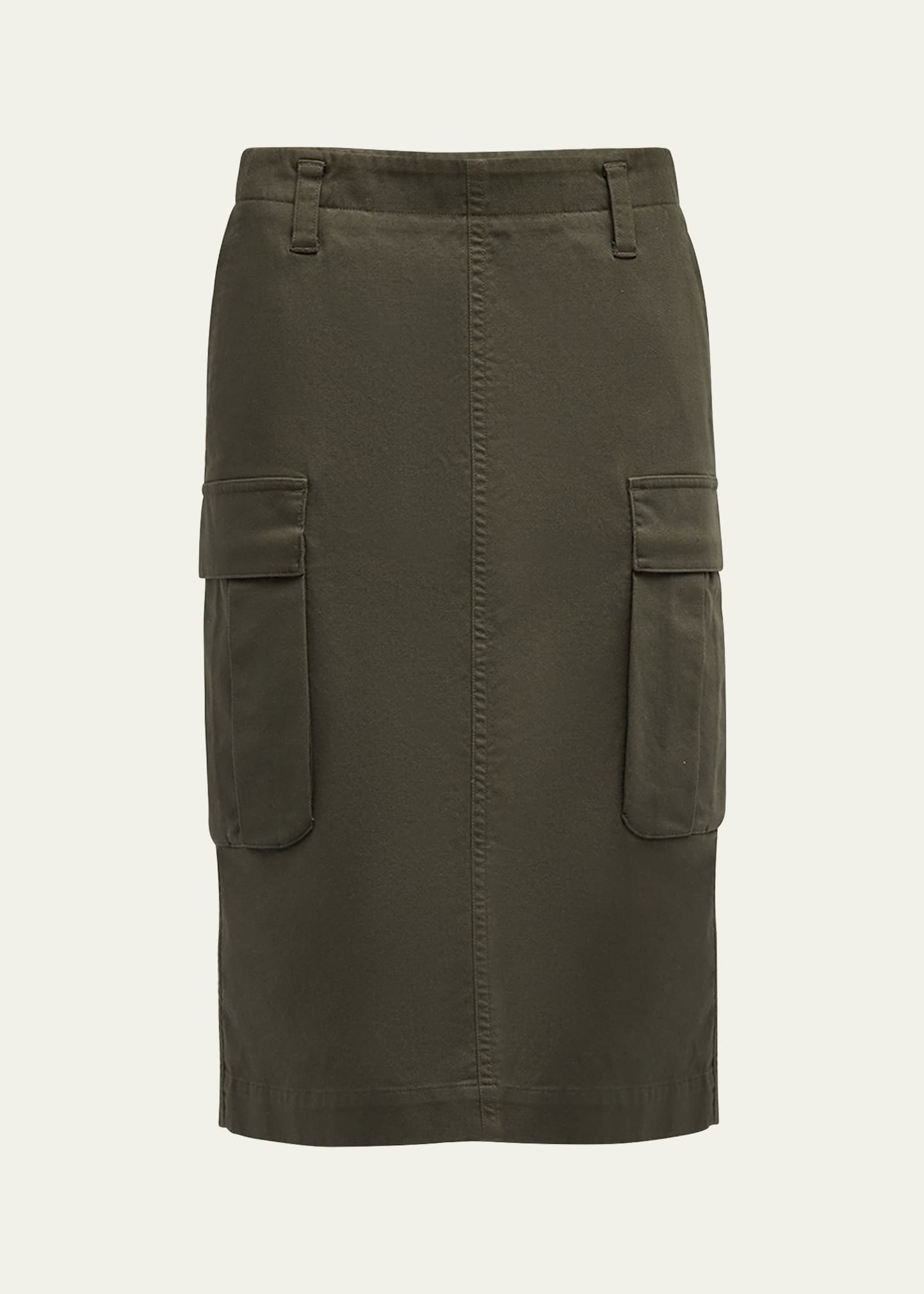 Vince Utility Knee-length Cargo Skirt In Night Pine