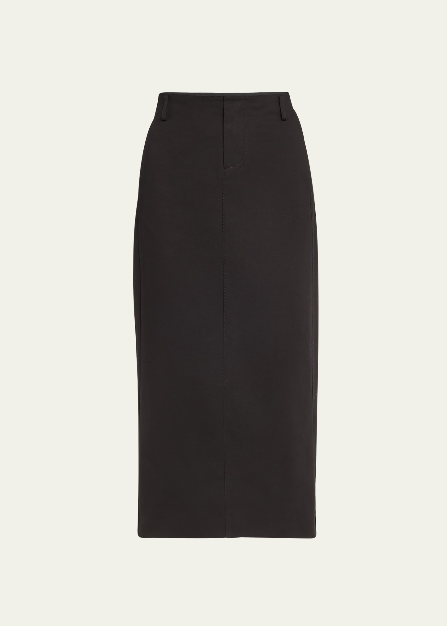 Shop Vince Straight-fit Midi Trouser Skirt In Black