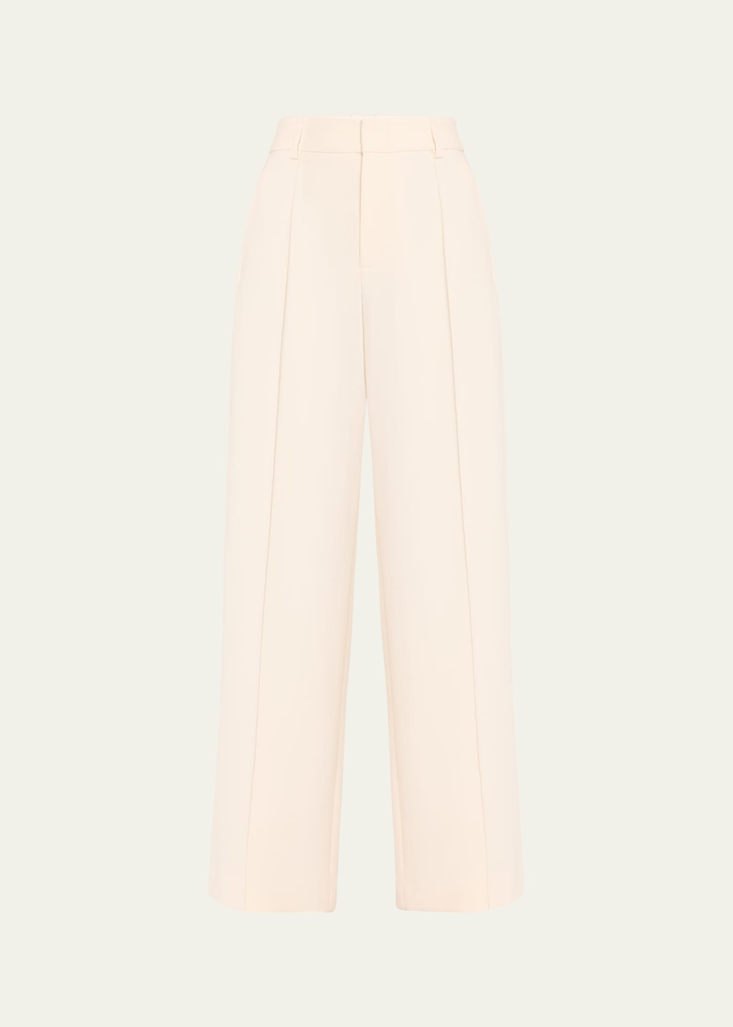 Shop Vince Pintuck Wide-leg Pants In Off White