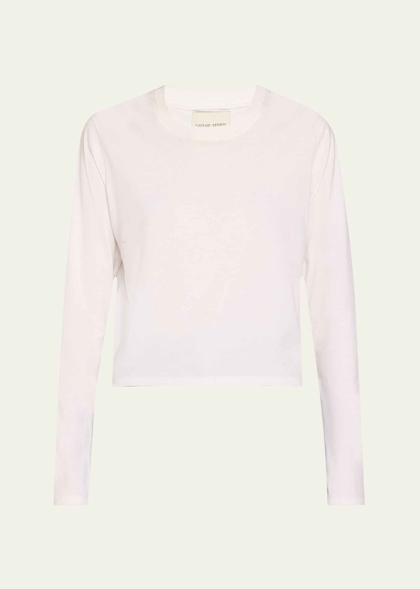 Loulou Studio Supima Cotton Long-sleeve Shirt In White